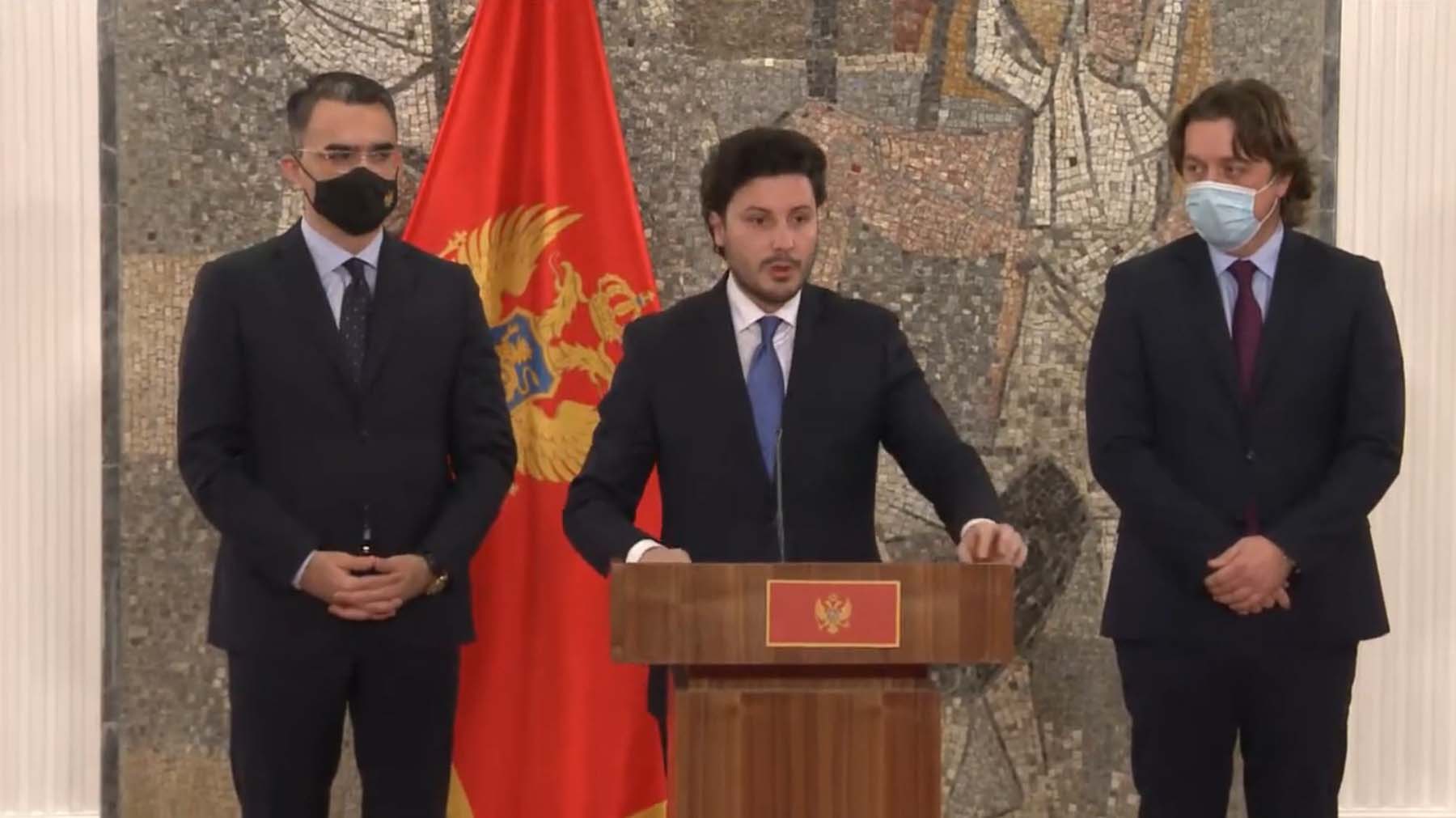 vanredna konferencija vlade crne gore Dritan Abazovic