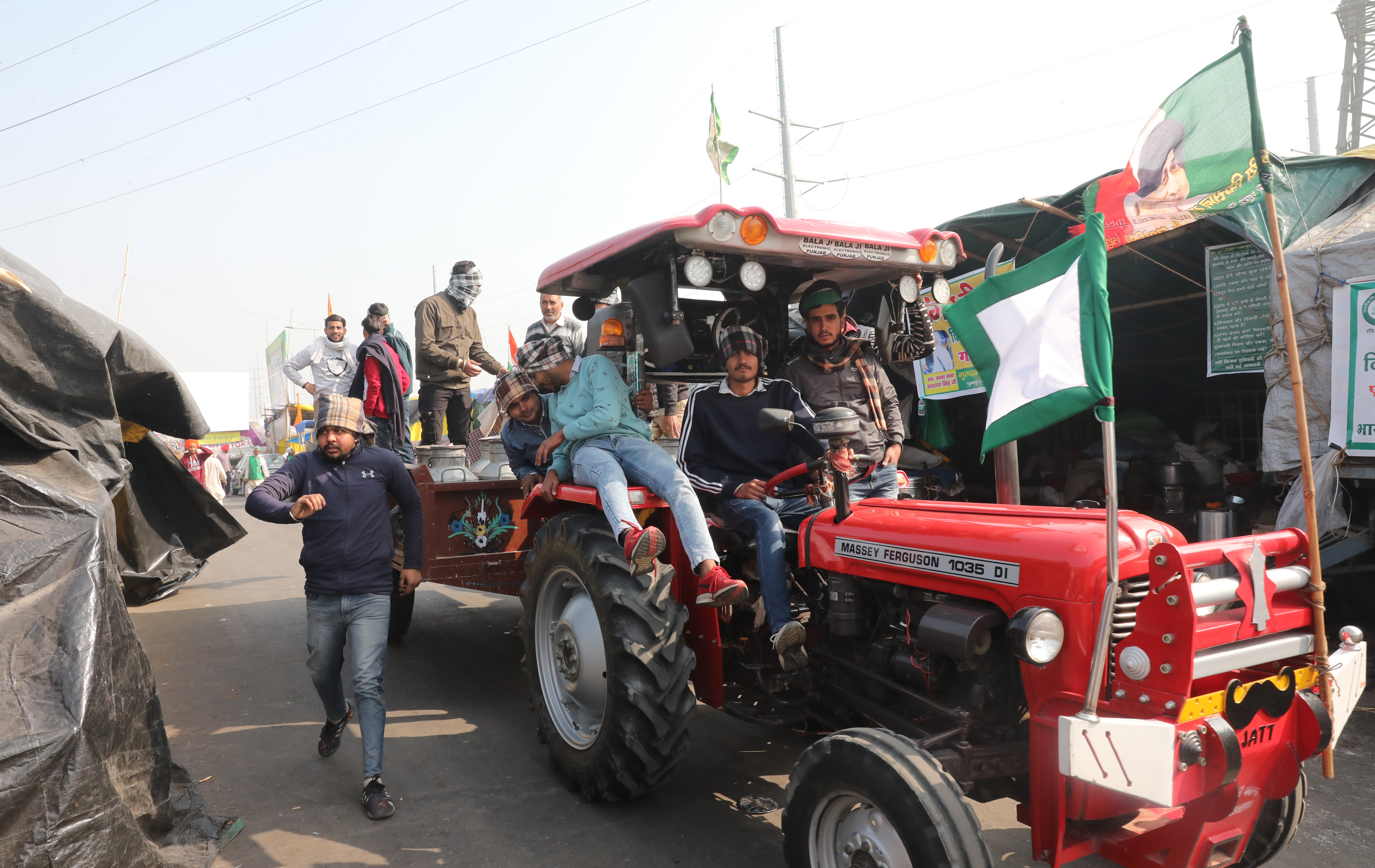 Farmers protest near New Delhi