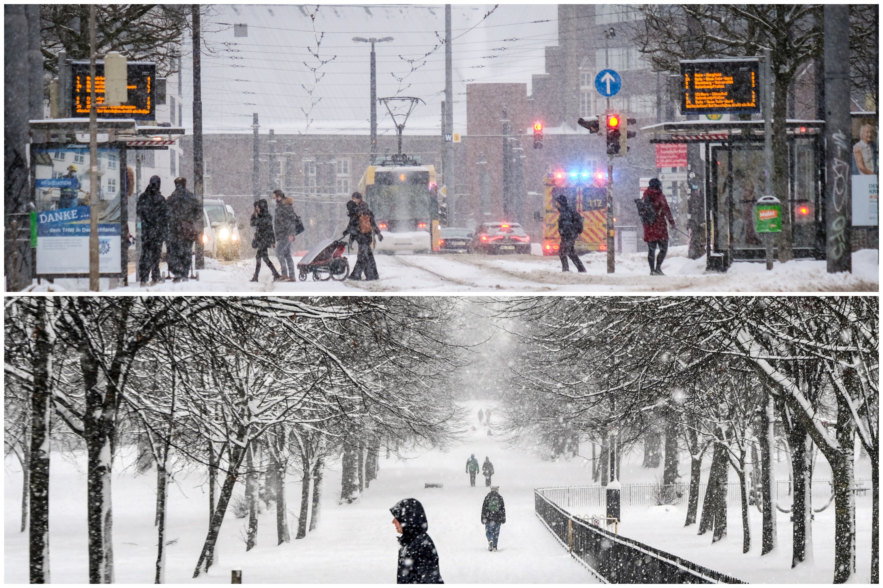 Nemačka, Engleska, nevreme, sneg, snežna oluja, Darsi Foto: EPA-EFE/FOCKE STRANGMANN/Andy Buchanan / AFP / Profimedia