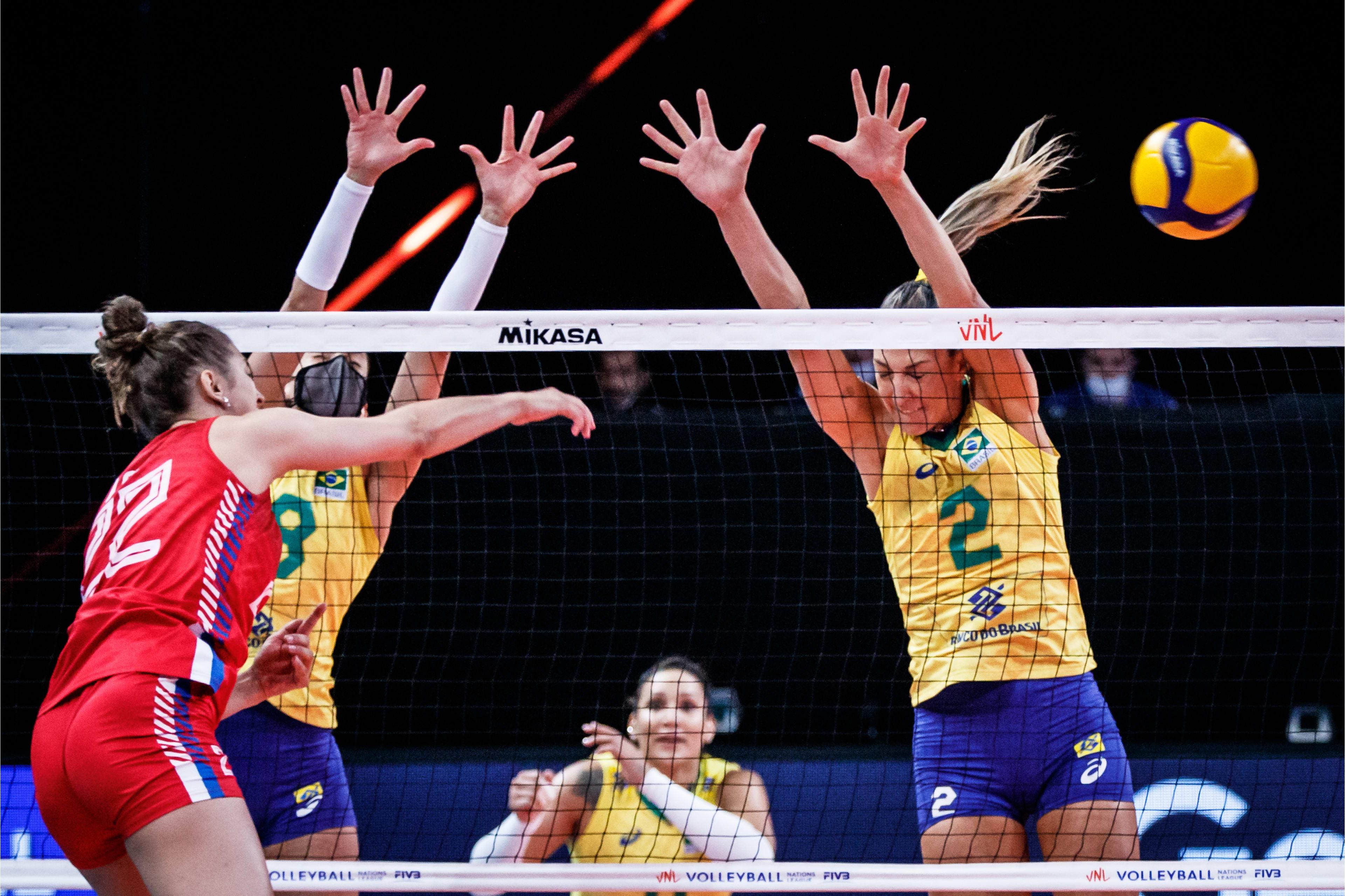 Rimini, 6.6.2021. - Zenska odbojkaska reprezentacija Srbije igra protiv tima Brazila prvi mec treceg vikenda Lige nacija. (BETAPHOTO/FIVB/DS)