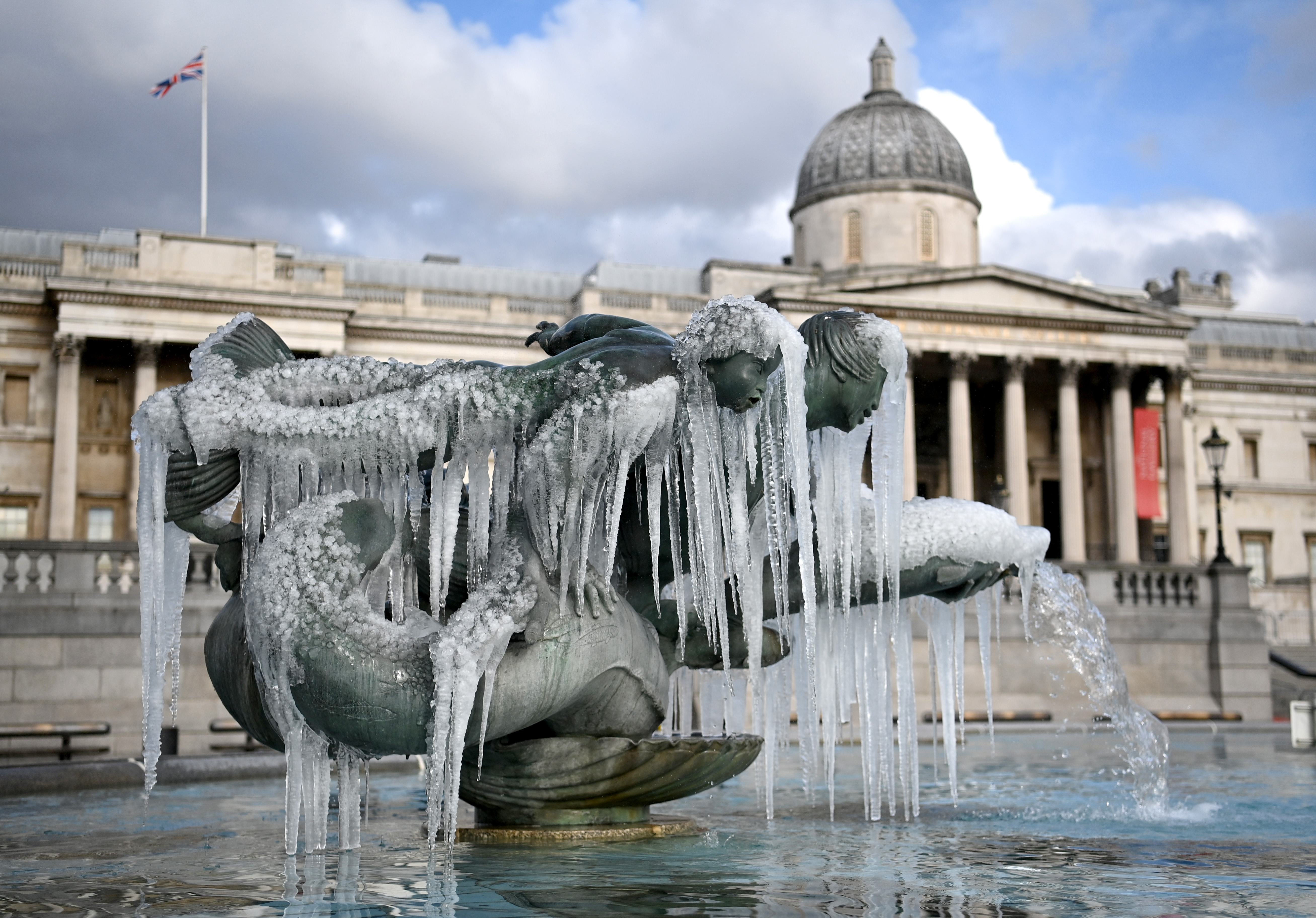 UK hit by sub-zero temperatures, ice, snow and strong winds due to storm Darcy