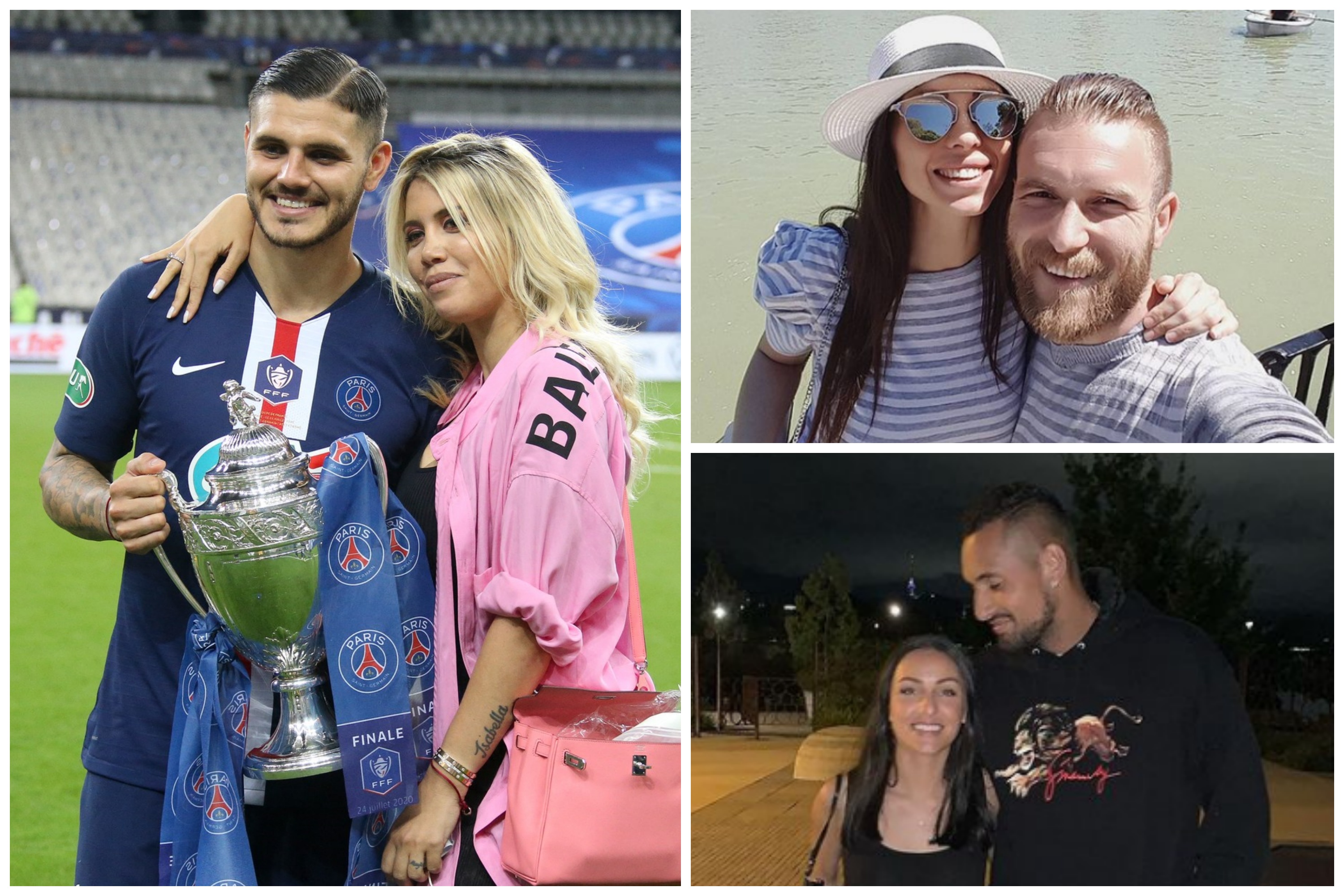 i kombo na kom se nalaze Vanda i Mauro Ikardi, Tea i Aleksandar Katai, te Nik Kirjos sa bivšom devojkom Kjaram Pasari.