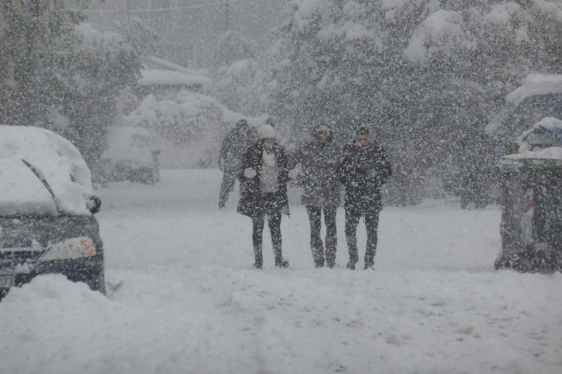 February 16, 2021, Athens, Attika, Greece: Snowstorm Medea reached Greece affecting Greek residents.,Image: 591427263, License: Rights-managed, Restrictions: , Model Release: no, Credit line: George Panagakis / Zuma Press / Profimedia
