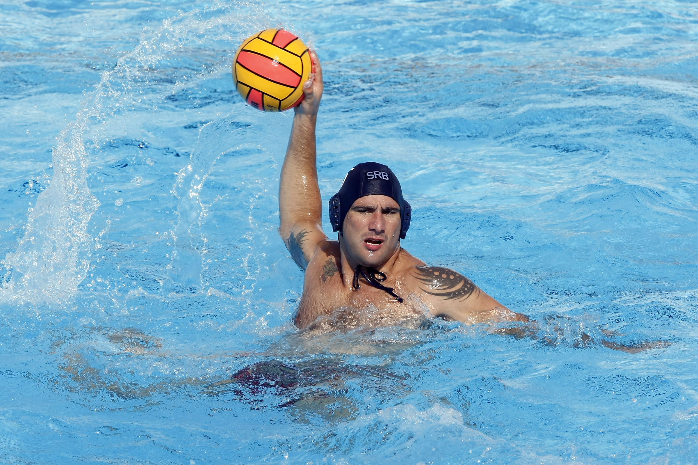 Vaterpolo.Evropsko prvenstvo, Malaga 2008.Srbija (Serbia) Vs. Makedonija (Macedonia).Dejan Savic.Malaga, 05.07.2008.foto: Srdjan Stevanovic