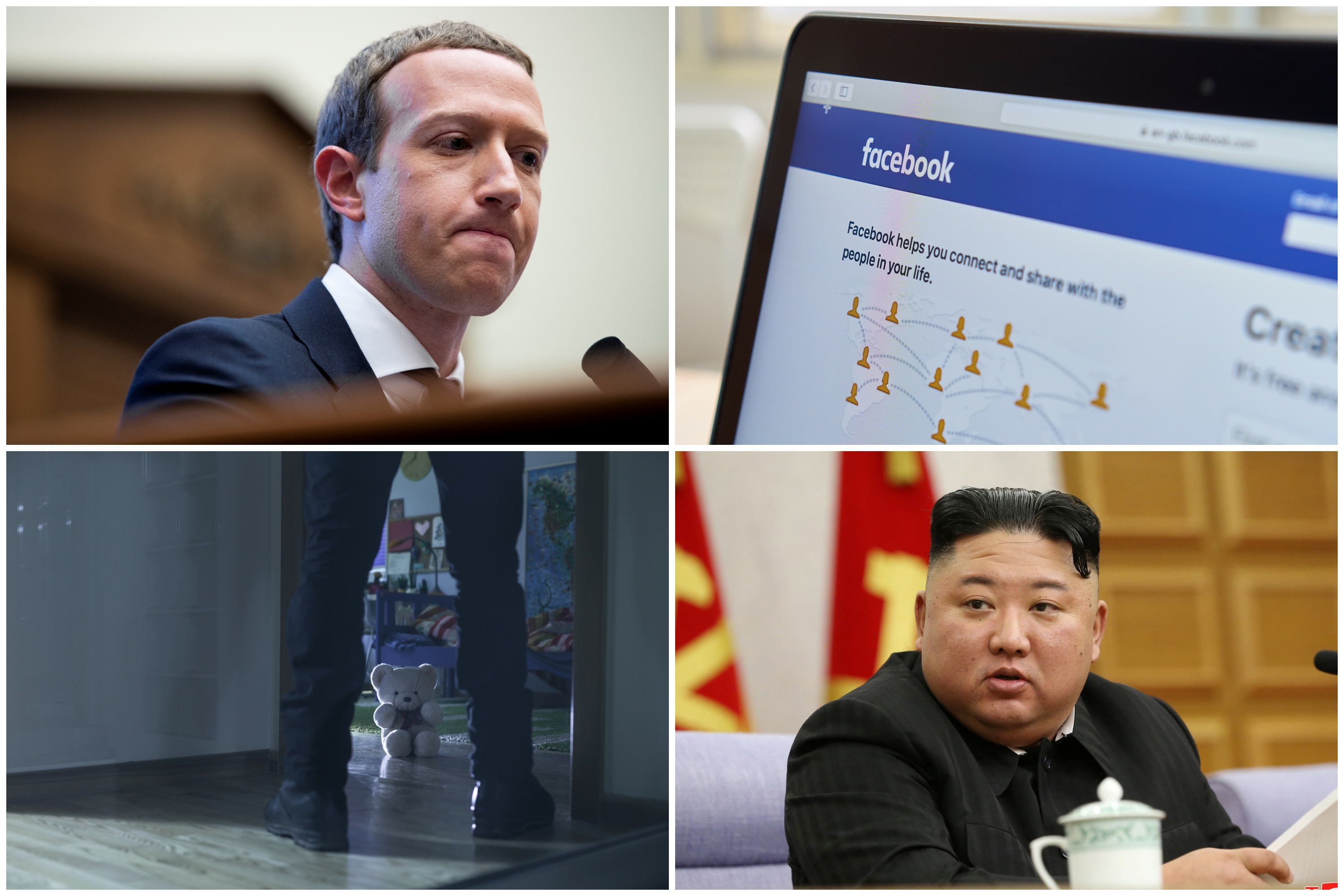 Cukerberg, Fejsbuk, pedofil, pedofilija, Kim Džong Un, kombo Foto: EPA-EFE/MICHAEL REYNOLDS/KCNA/Shutterstock/sitthiphong