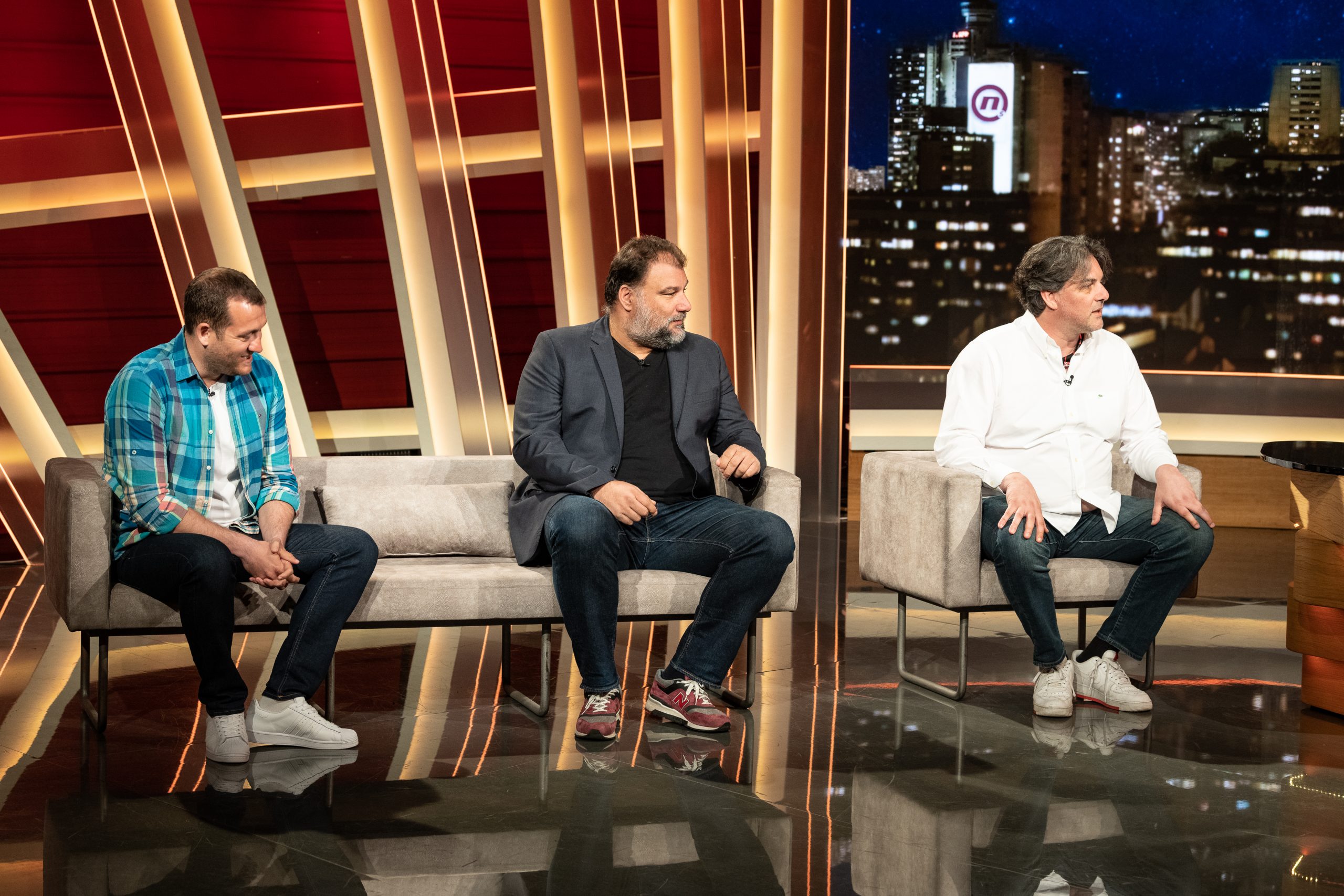 Uros Stevanovic, Jugoslav Vasovic i Dejan Savic u emisiji Vece sa Ivanom Ivanovicem