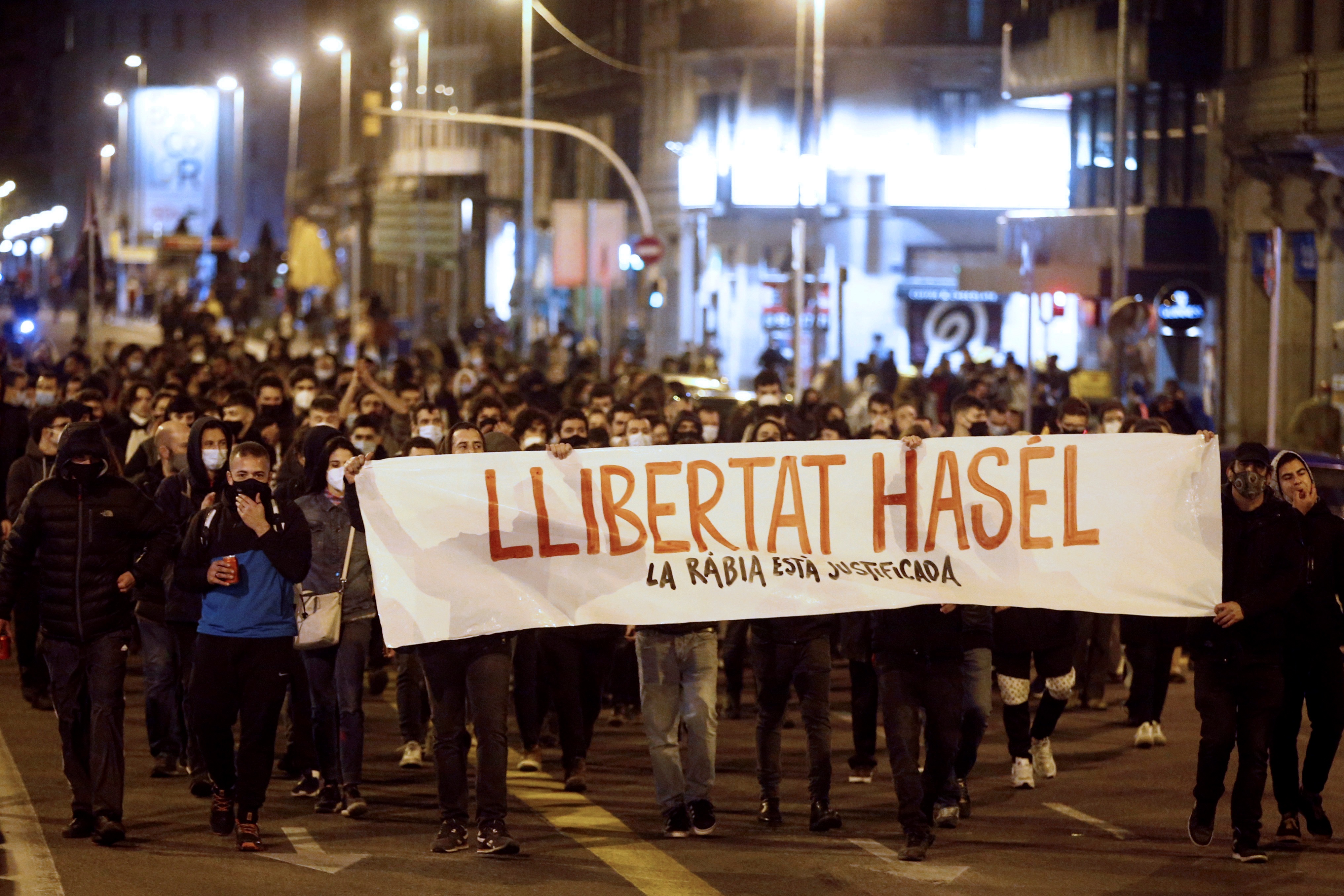 Protests against Hasel's imprisonment
