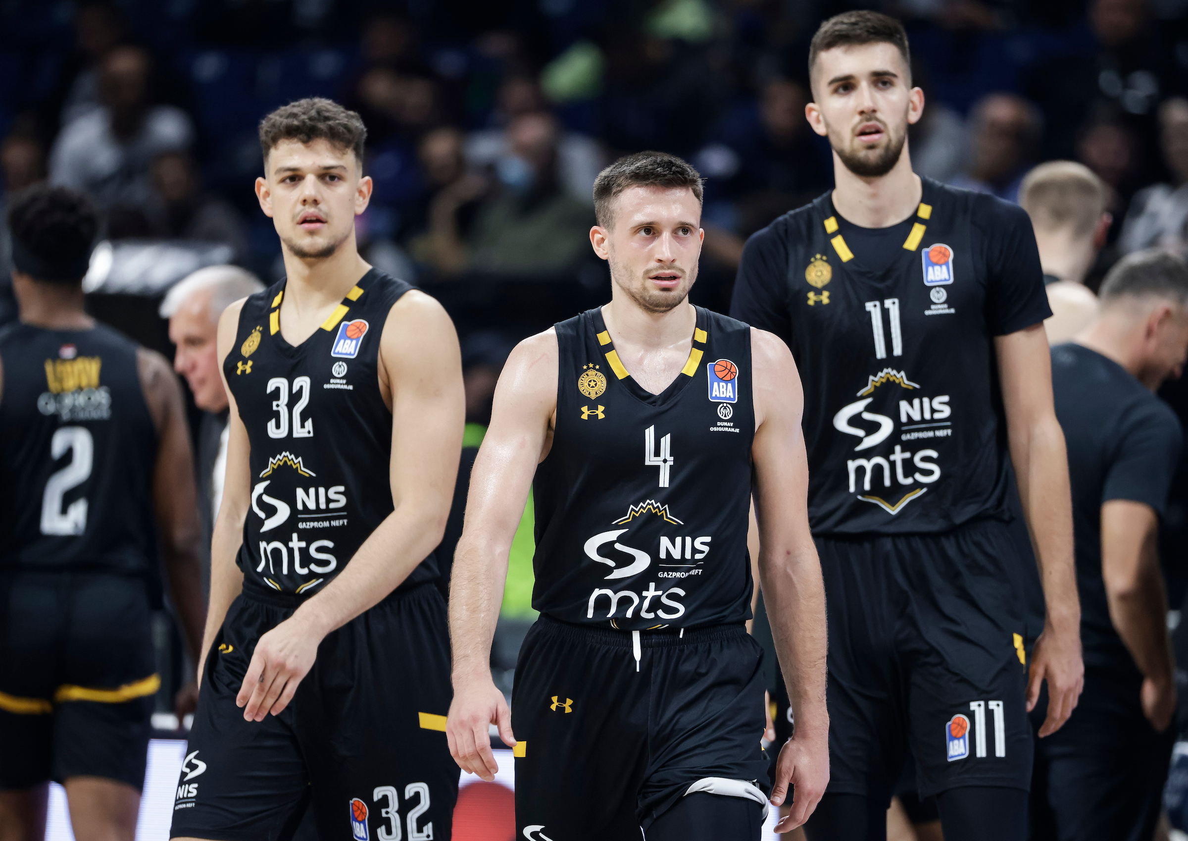 Uros Trifunovic (L) Aleksa Avramovic Dusan Miletic (R)
Partizan v SC Derby-Aba League Season 2021-2022
Beograd, 09.10.2021
foto: Srdjan Stevanovic/Starsport.rs ©