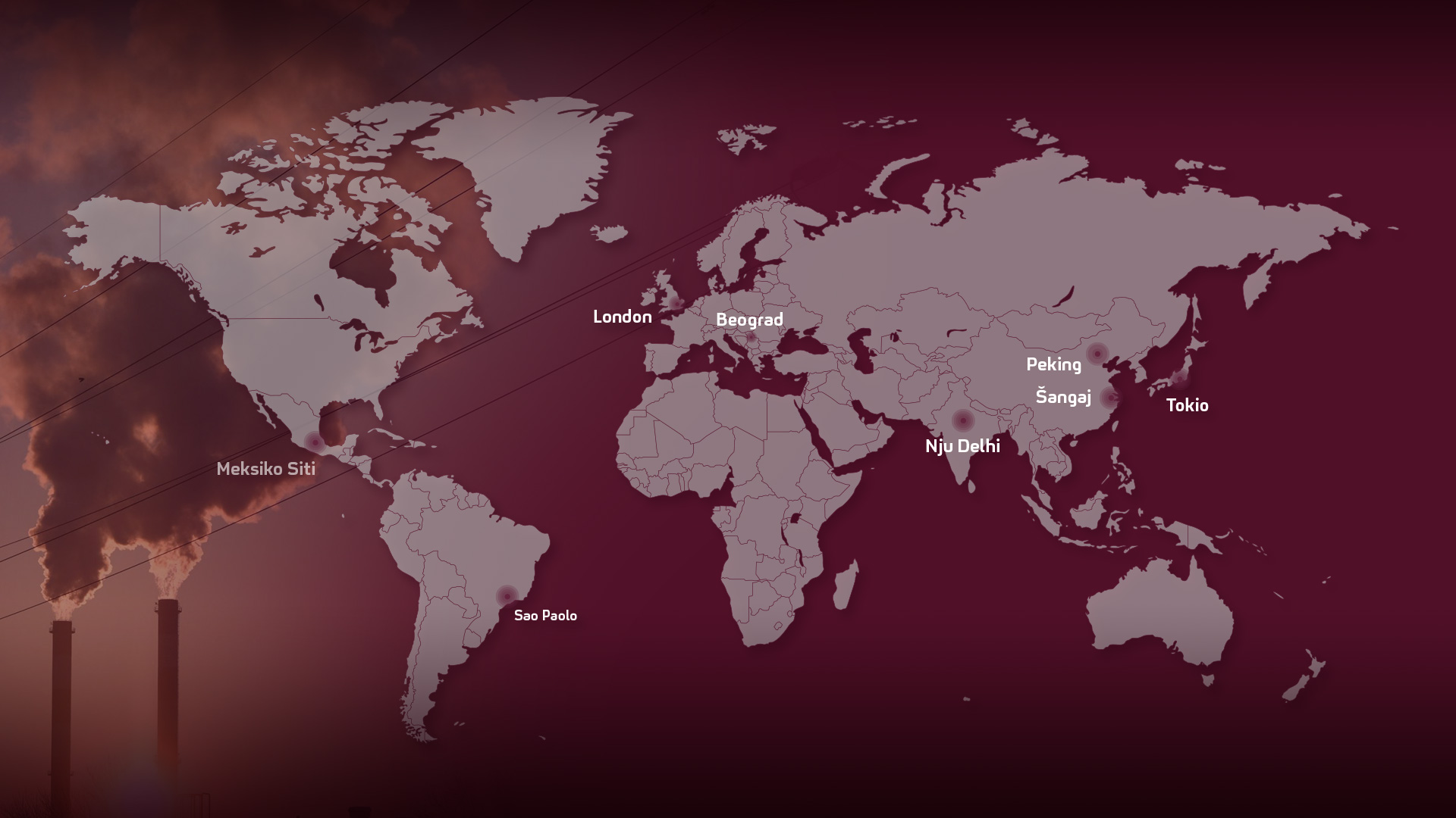 Zagađenje, zagadjenje, gradovi, svet, mapa, grafika Grafika: Slađana Đermanović/Nova.rs
