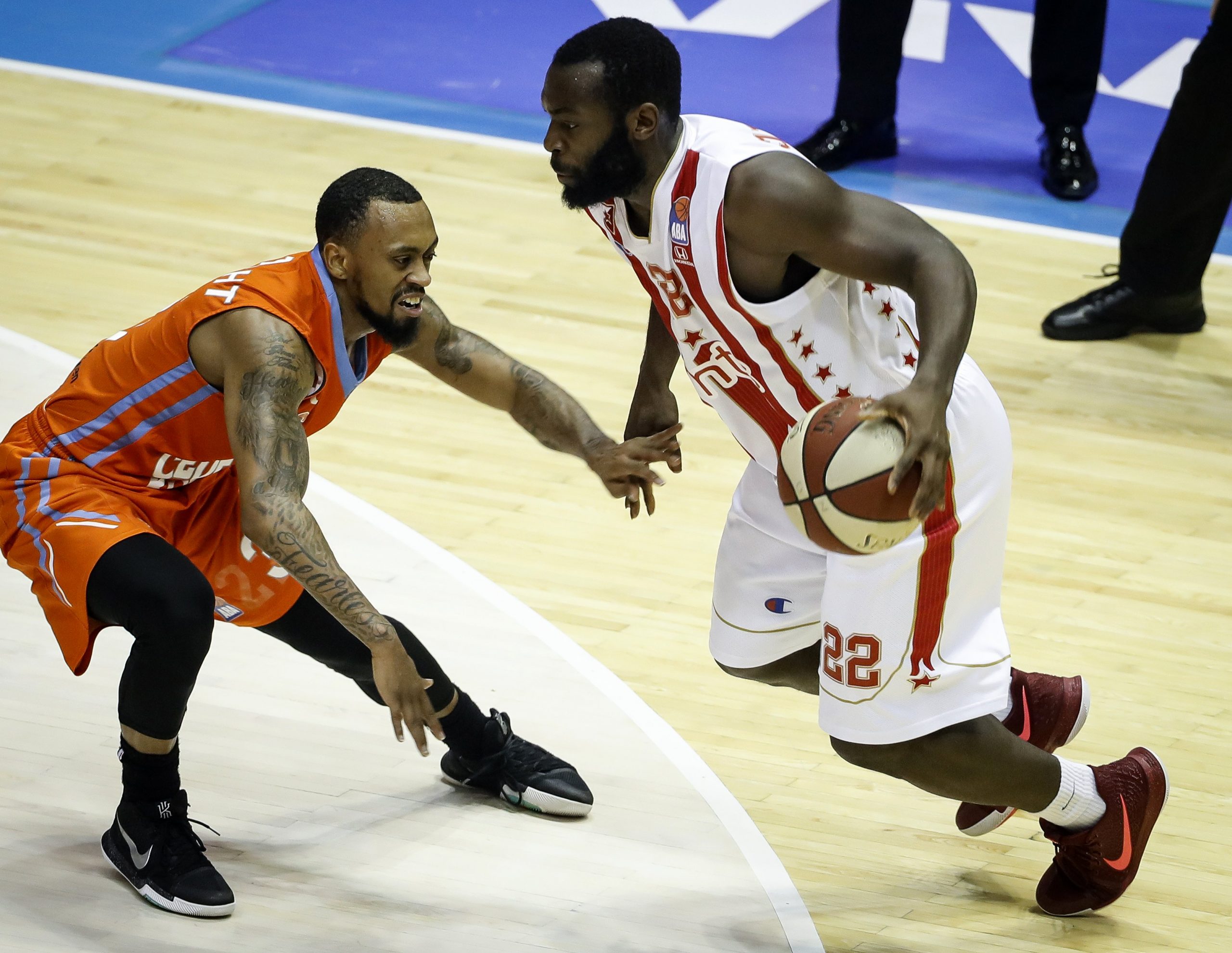 Kosarka ABA League season 2016-2017
Play Off Match Two
Crvena Zvezda v Cedevita (Zagreb)
Charles Jenkins (R) and Ryan Jamar Boatright
Beograd, 11.04.2017.
foto: Srdjan Stevanovic/Starsportphoto©