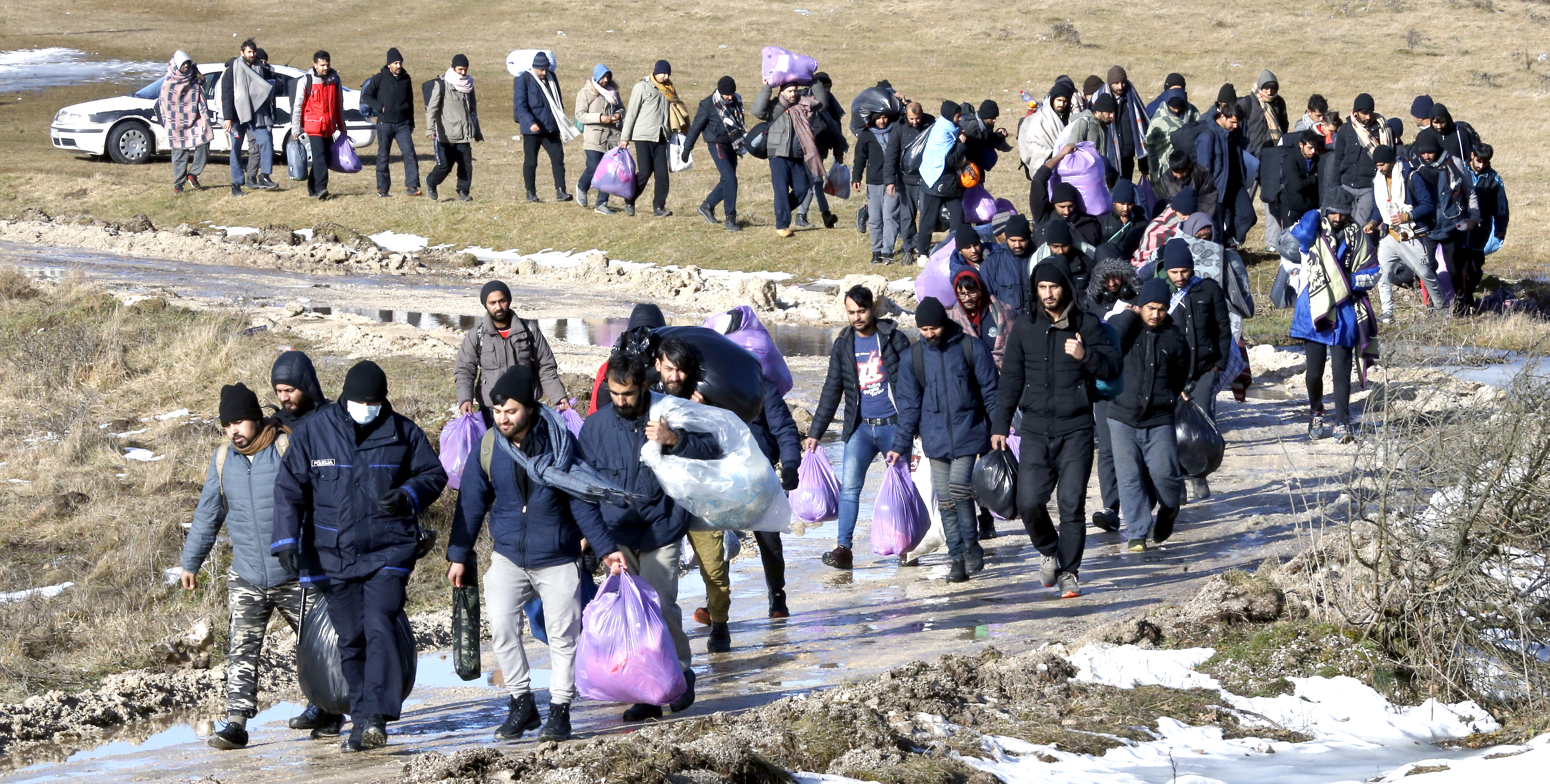 Migrants in Bihac City, Bosnia
