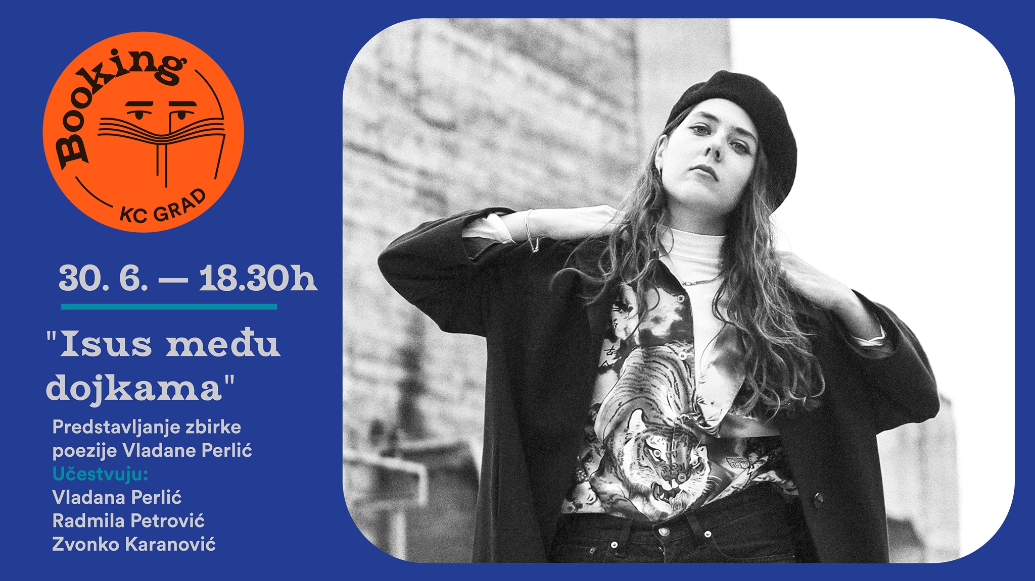 Booking, Buking,  Vladana Perlić, poezija, knjiga Foto: KC Grad/Promo