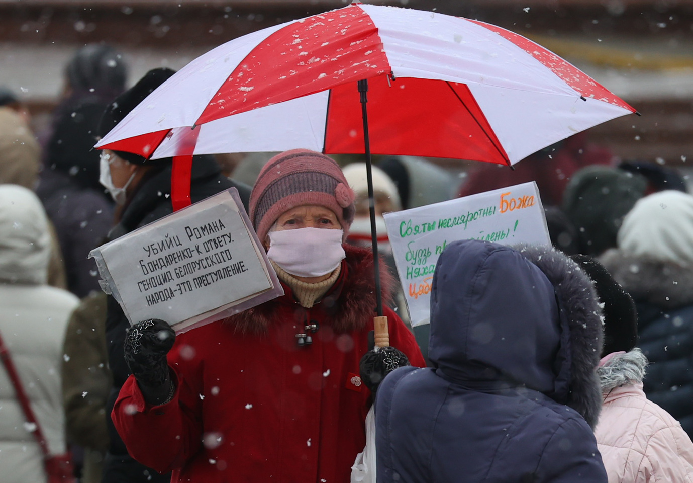 Pensioners hold anti-government protest in Minsk