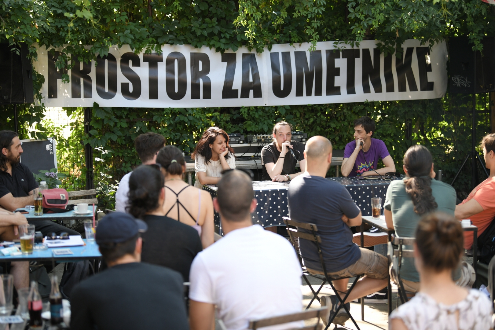 Beograd, 27.06.2021. KC grad, umetnici iz BIGZ a, skupstina alternativne scene Foto: Dragan Mujan/Nova.rs