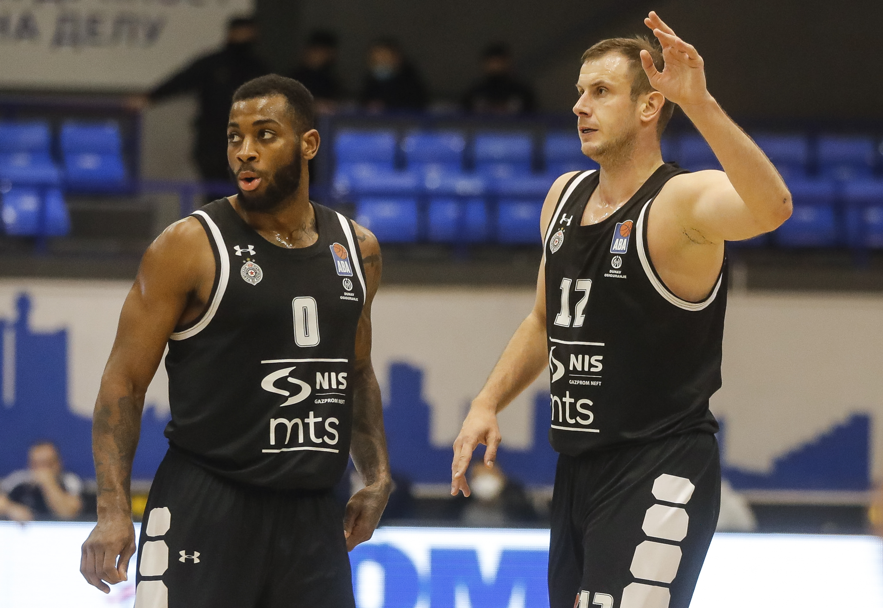 Kosarka Basketball ABA season 2020-2021
Partizan v Mega
Codi Miller-Mcintyre and Novica Velickovic (R)
Beograd, 12.12.2020.
foto: Miroslav Todorovic/Starsportphoto ©