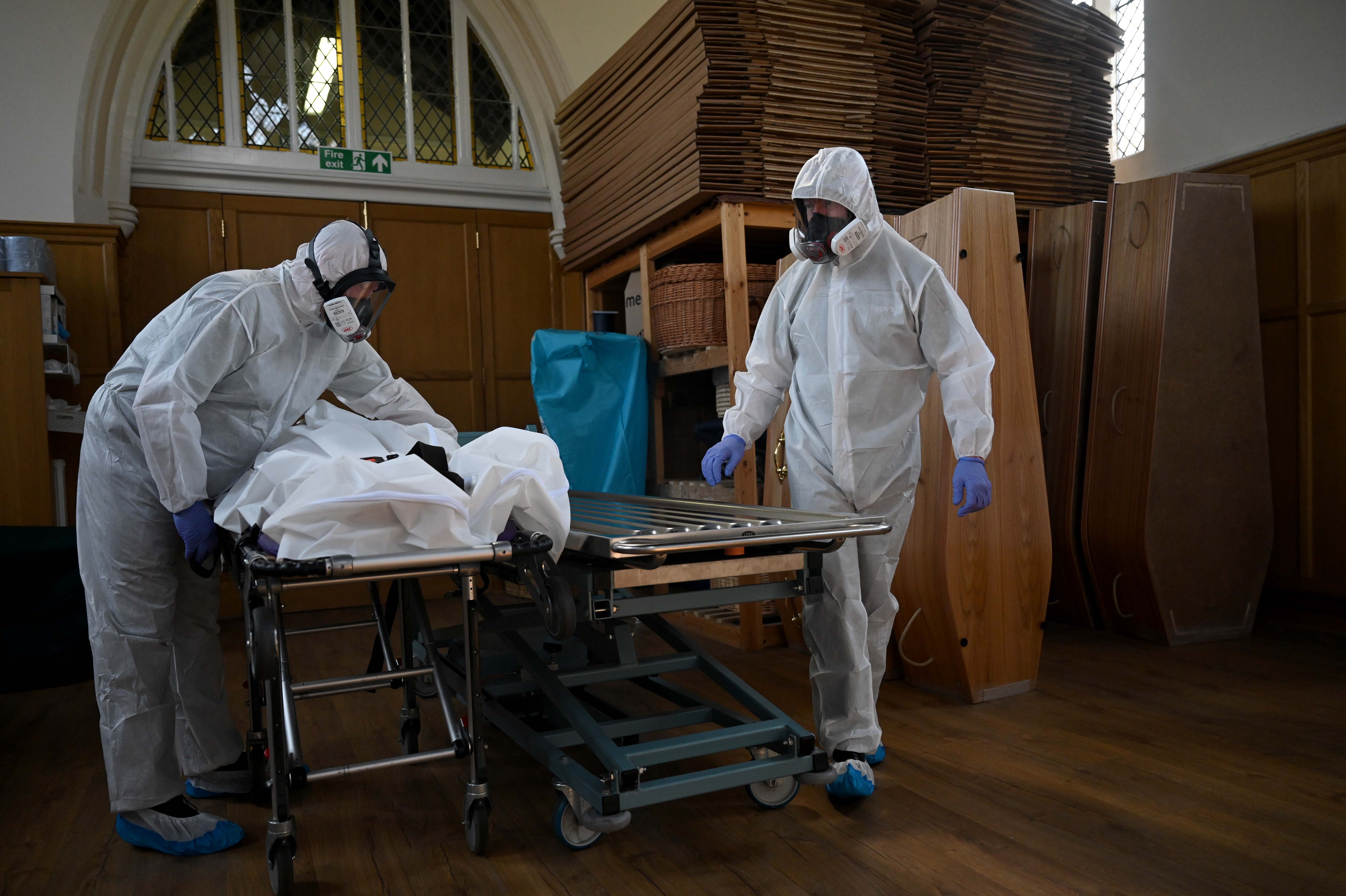 Funeral house amid coronavirus pandemic in London