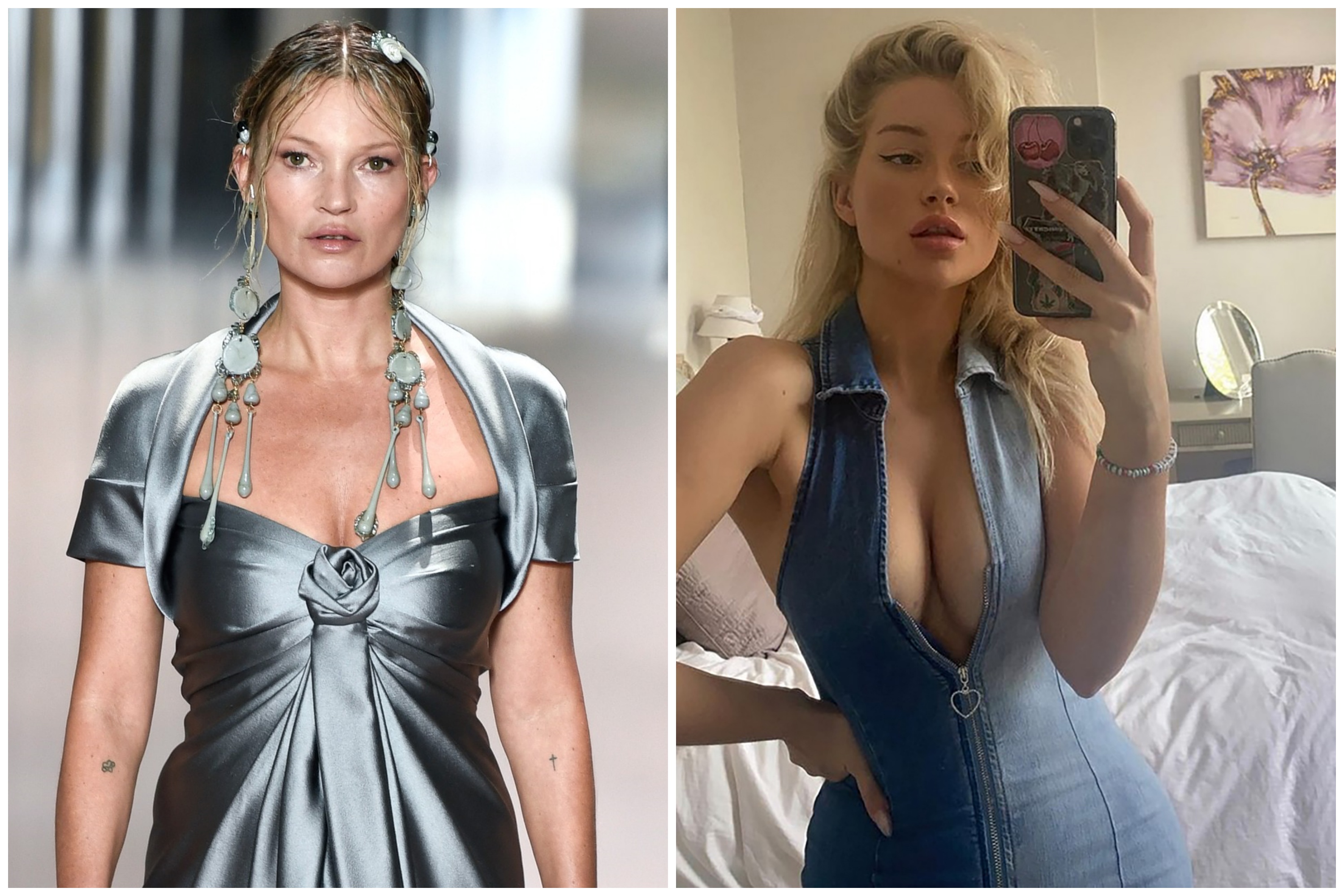 Kejt Mos, Loti Mos Foto: STEPHANE DE SAKUTIN / AFP / Profimedia / Instagram/lottiemossxo