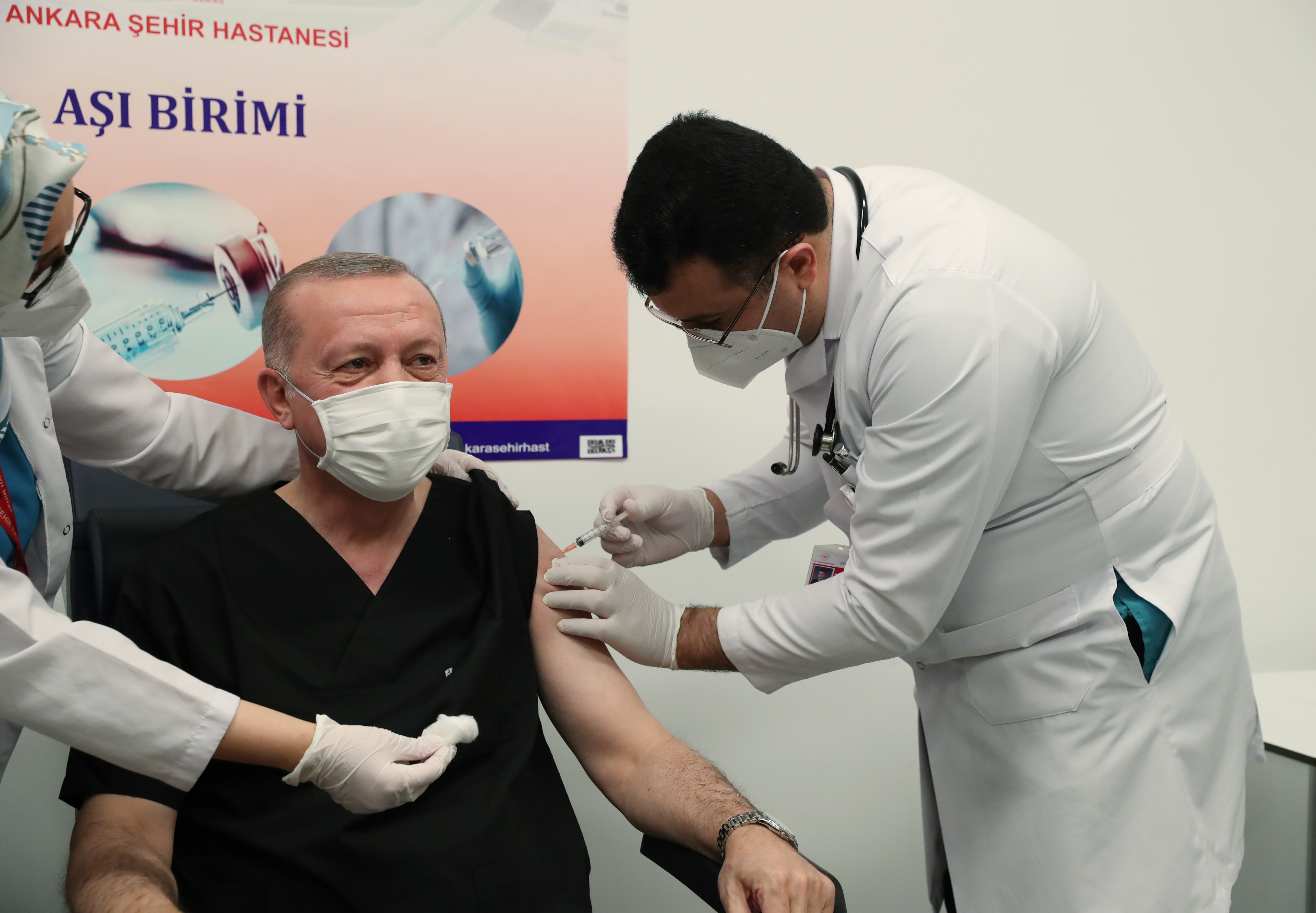 Turkish President Erdogan vaccinated with China's Sinovac Biotech