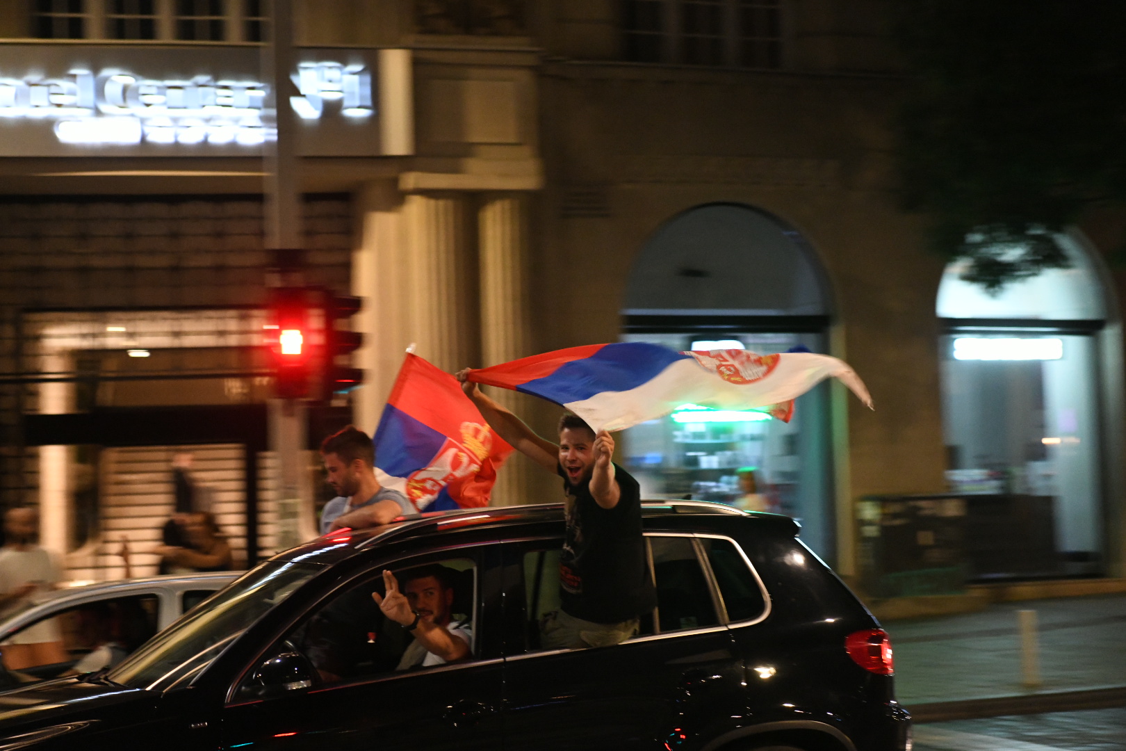 Beograd 27. jun 2021. Slavlje na ulicama Beograda posle pobede zenske kosarkaske reprezetacije na Evropskom prvenstvu Foto:Vesna Lalić/Nova.rs