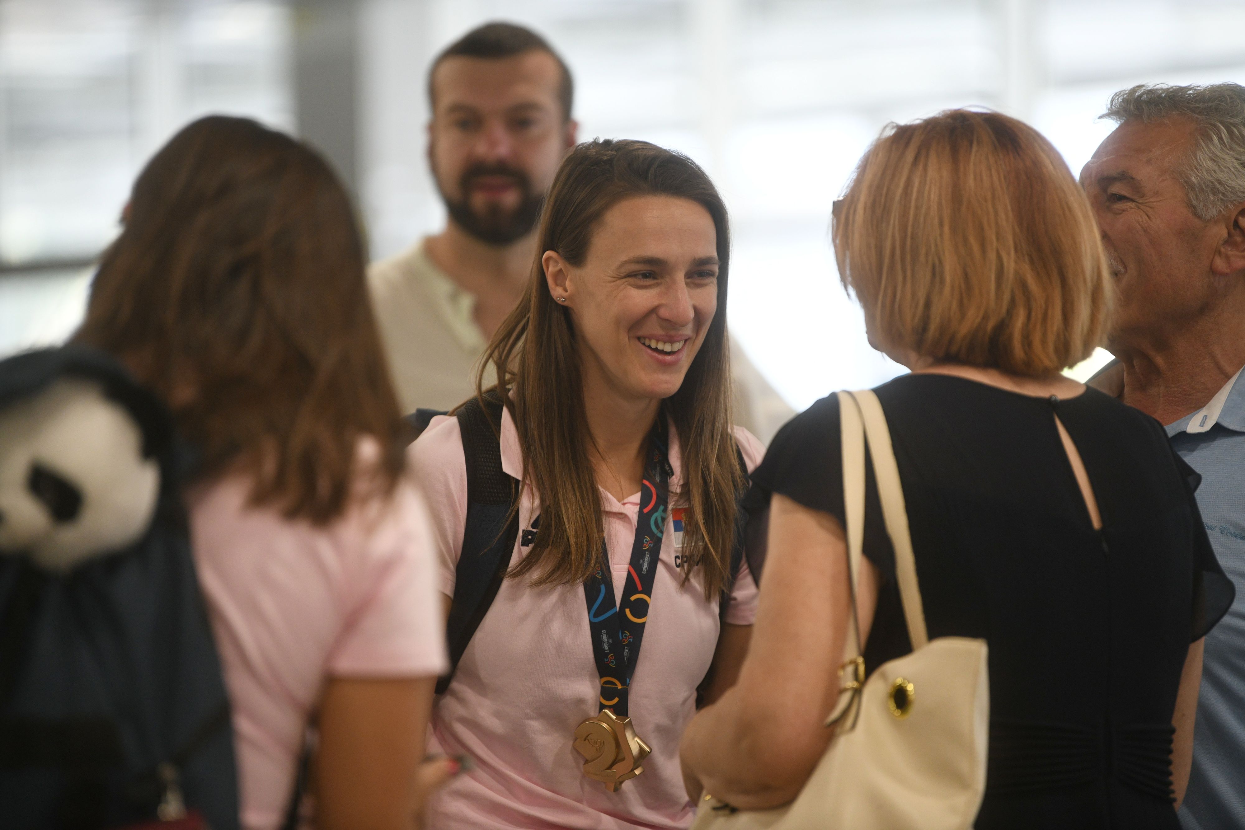 Beograd, 28.06.2021. Aerodrom Nikola Tesla, Doček košarkašica, košarkašice, Nove šampionke Evrope Foto: Filip Krainčanić/Nova.rs