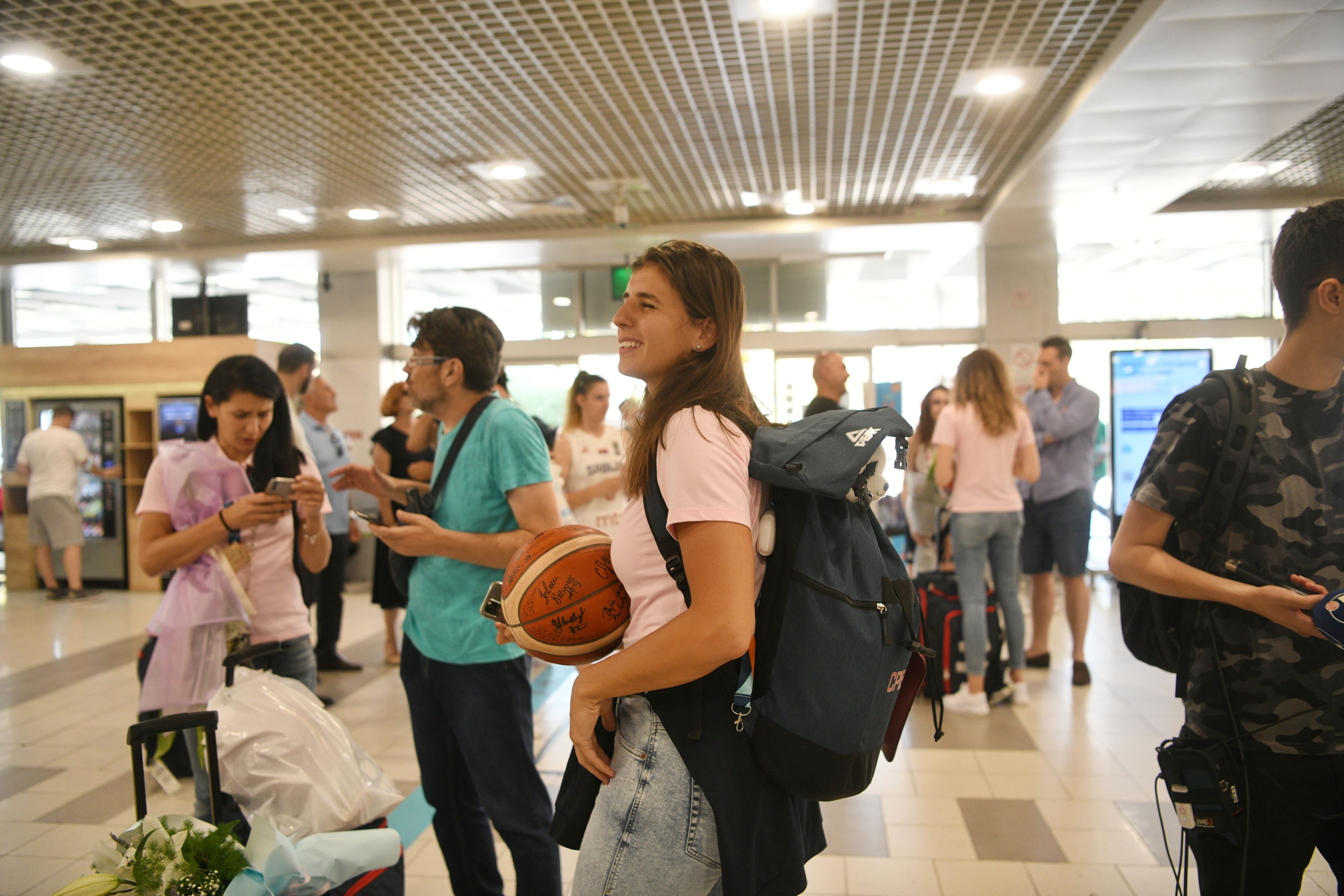 Beograd, 28.06.2021. Aerodrom Nikola Tesla, Doček košarkašica, košarkašice, Nove šampionke Evrope Foto: Filip Krainčanić/Nova.rs