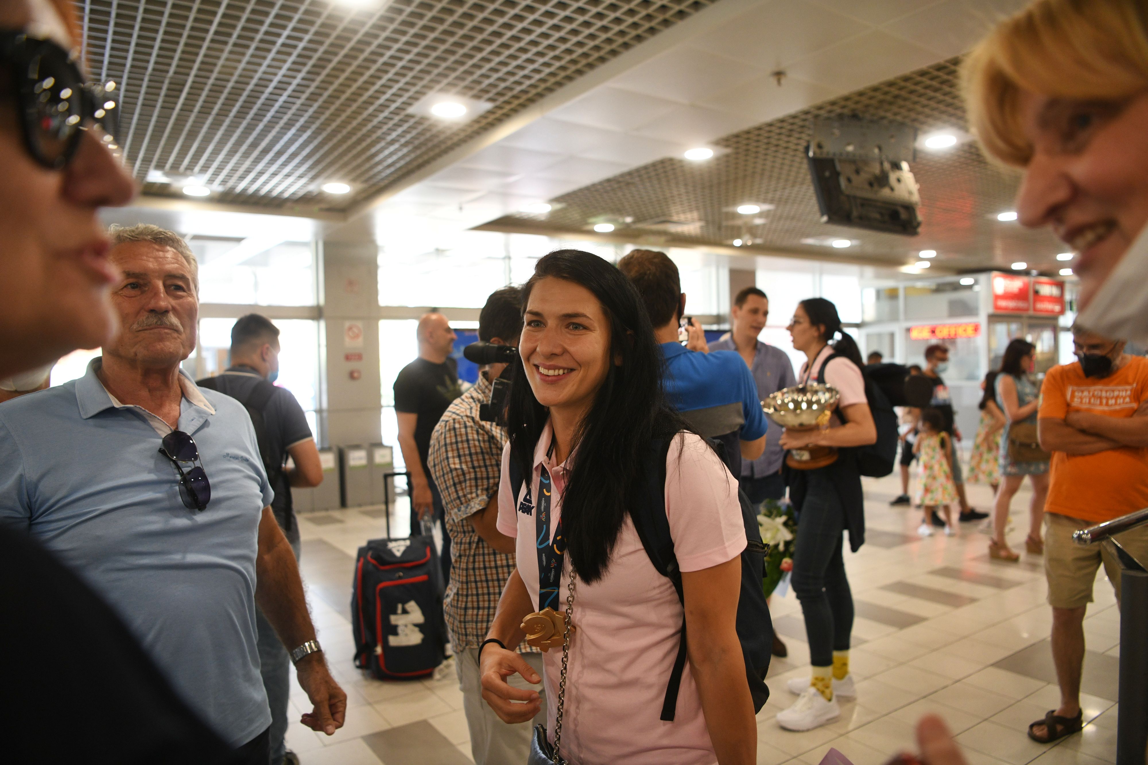 Beograd, 28.06.2021. Aerodrom Nikola Tesla, Doček košarkašica, košarkašice, Nove šampionke Evrope Foto: Filip Krainčanić/Nova.rs