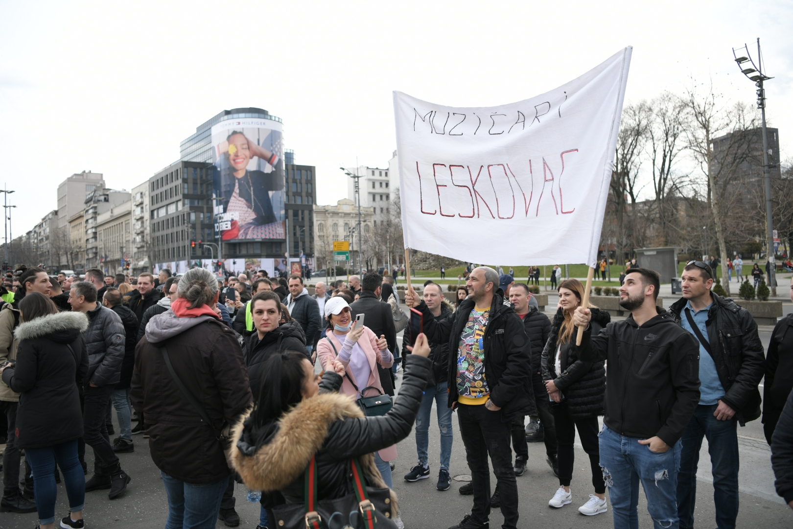 Beograd, 14.03.2021. Protest muzičara ispred Skupštine, muzičari Foto: Dragan Mujan/Nova.rs