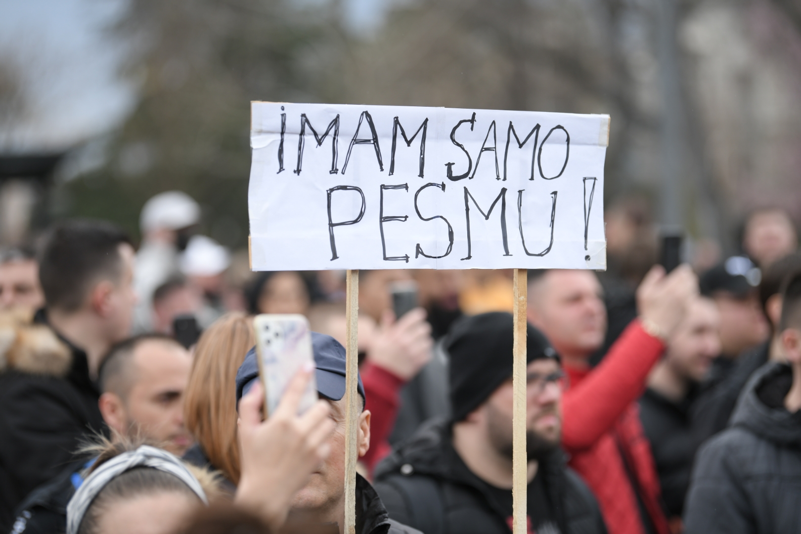 Beograd, 14.03.2021. Protest muzičara ispred Skupštine, muzičari Foto: Dragan Mujan/Nova.rs