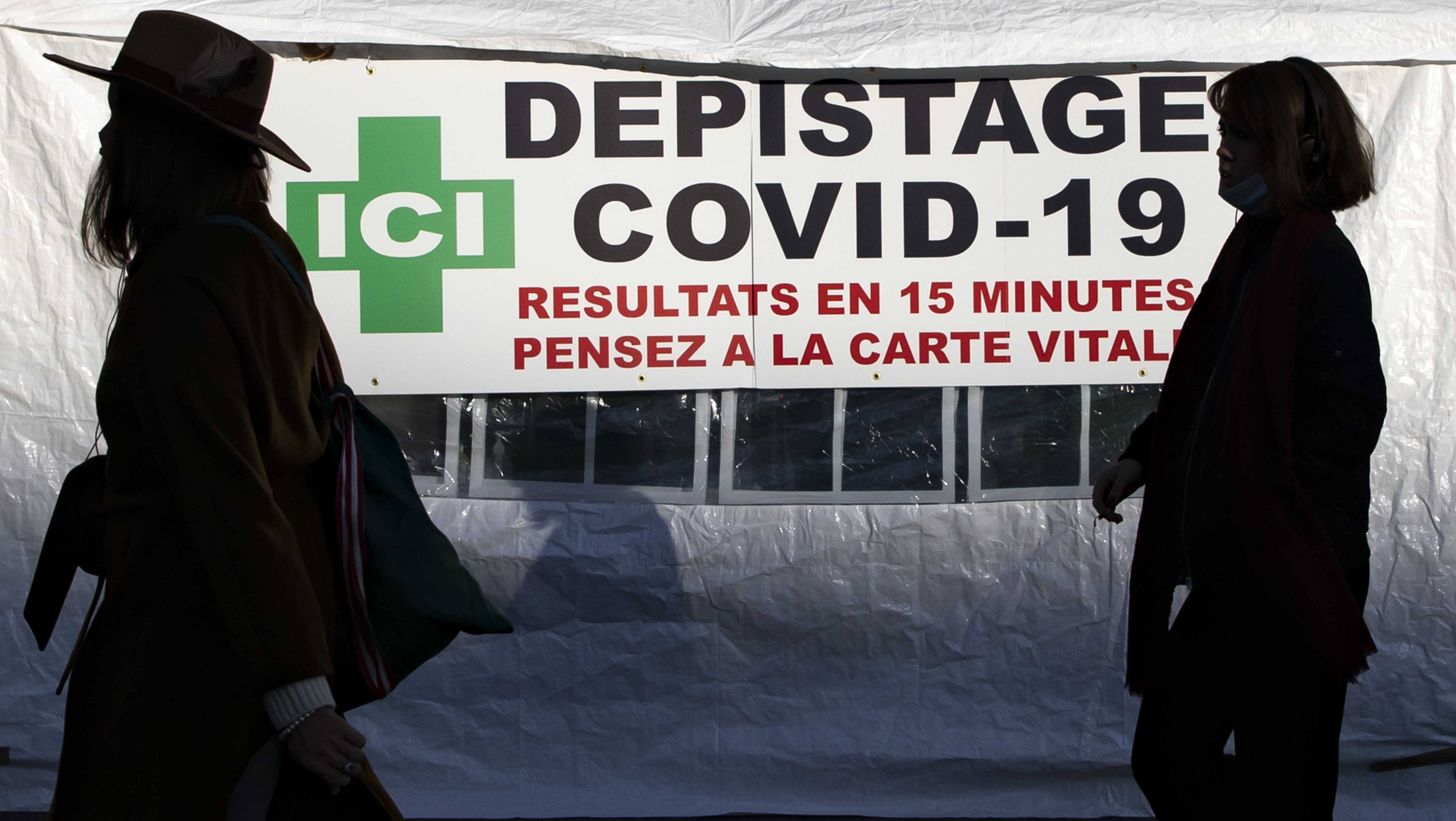 COVID-19 test center in Paris