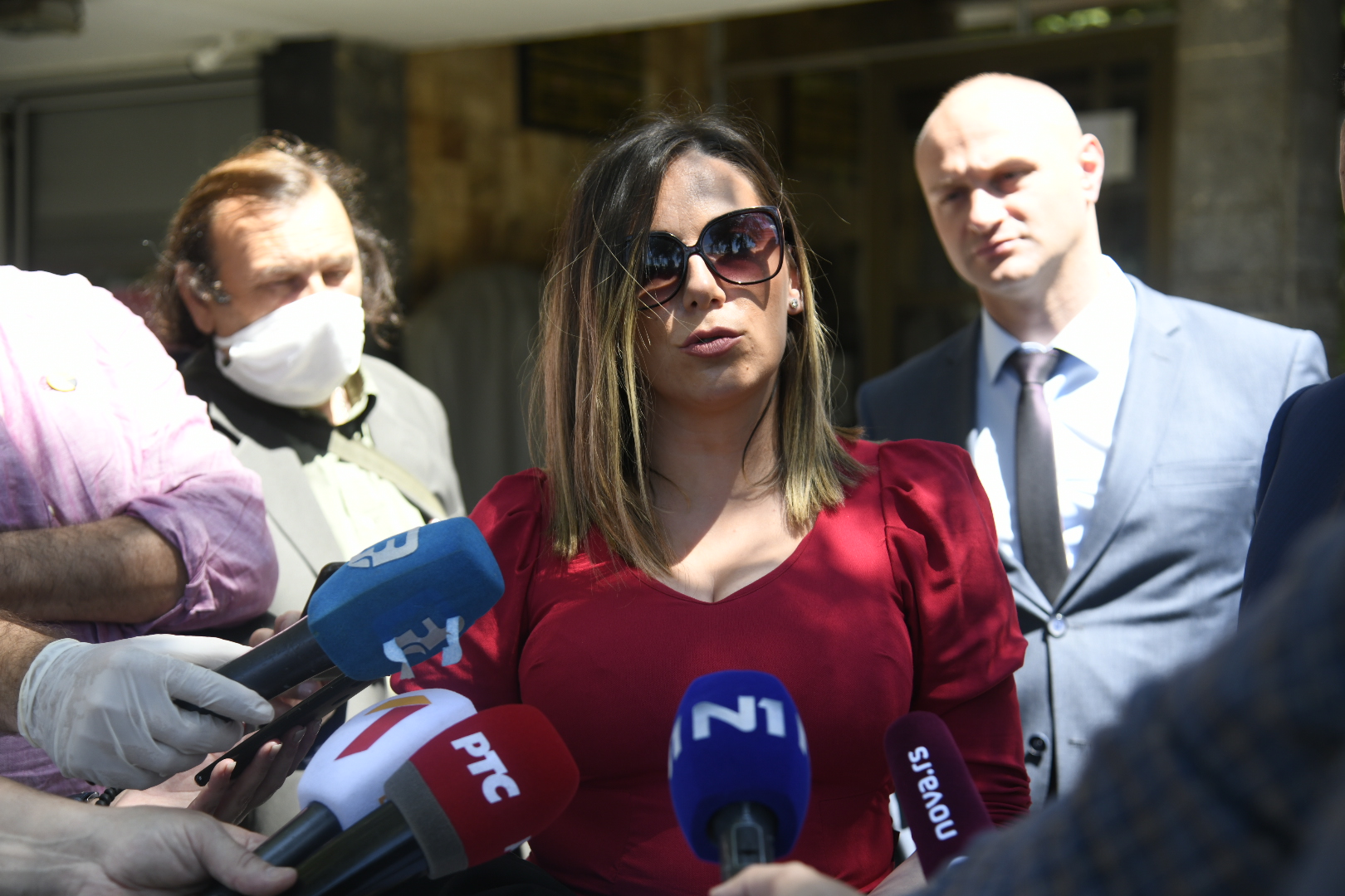 Krusevac 19. jun 2020. Marija Lukic i Borivoje Borovic dolaze na sudjienje, Sudjenje Milutinu Jelicicu Jutki Foto:Nemanja Jovanović/Nova.rs