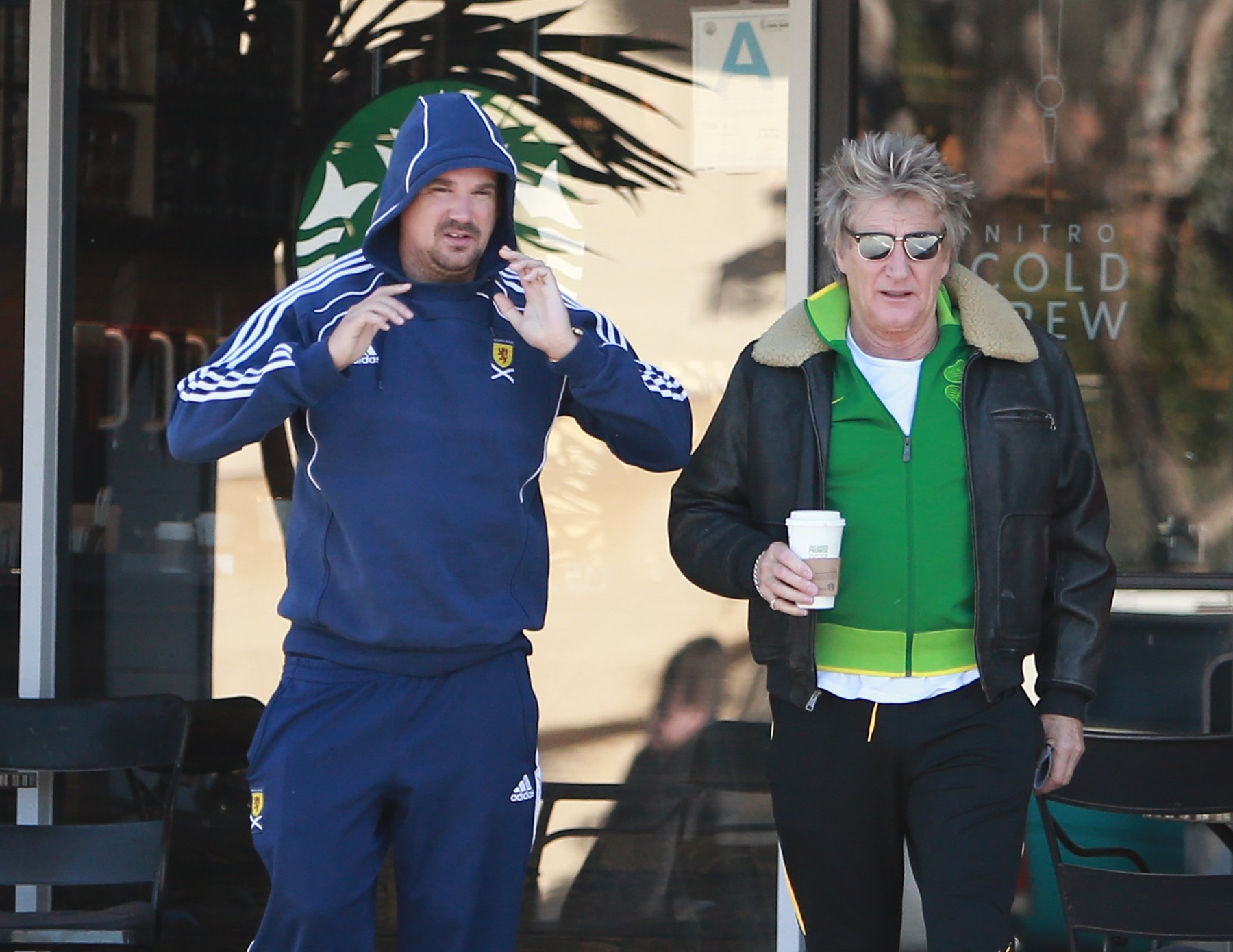 FIA EXCLU!  Rod Stewart and Sean Stewart get some coffee at the Starbucks In Beverly Hills..02/16/19,Image: 414251478, License: Rights-managed, Restrictions: , Model Release: no, Credit line: FIA PICTURES / FIA / Profimedia