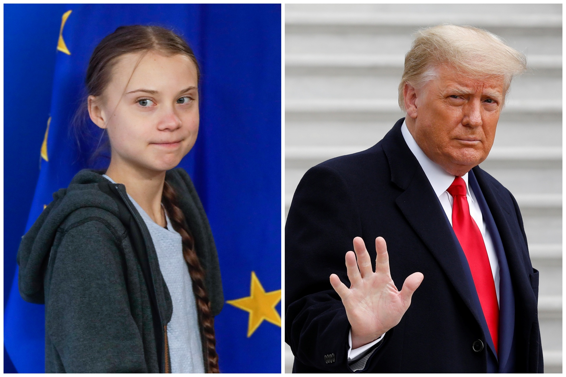 Greta Tunberg, Donald Tramp kombo