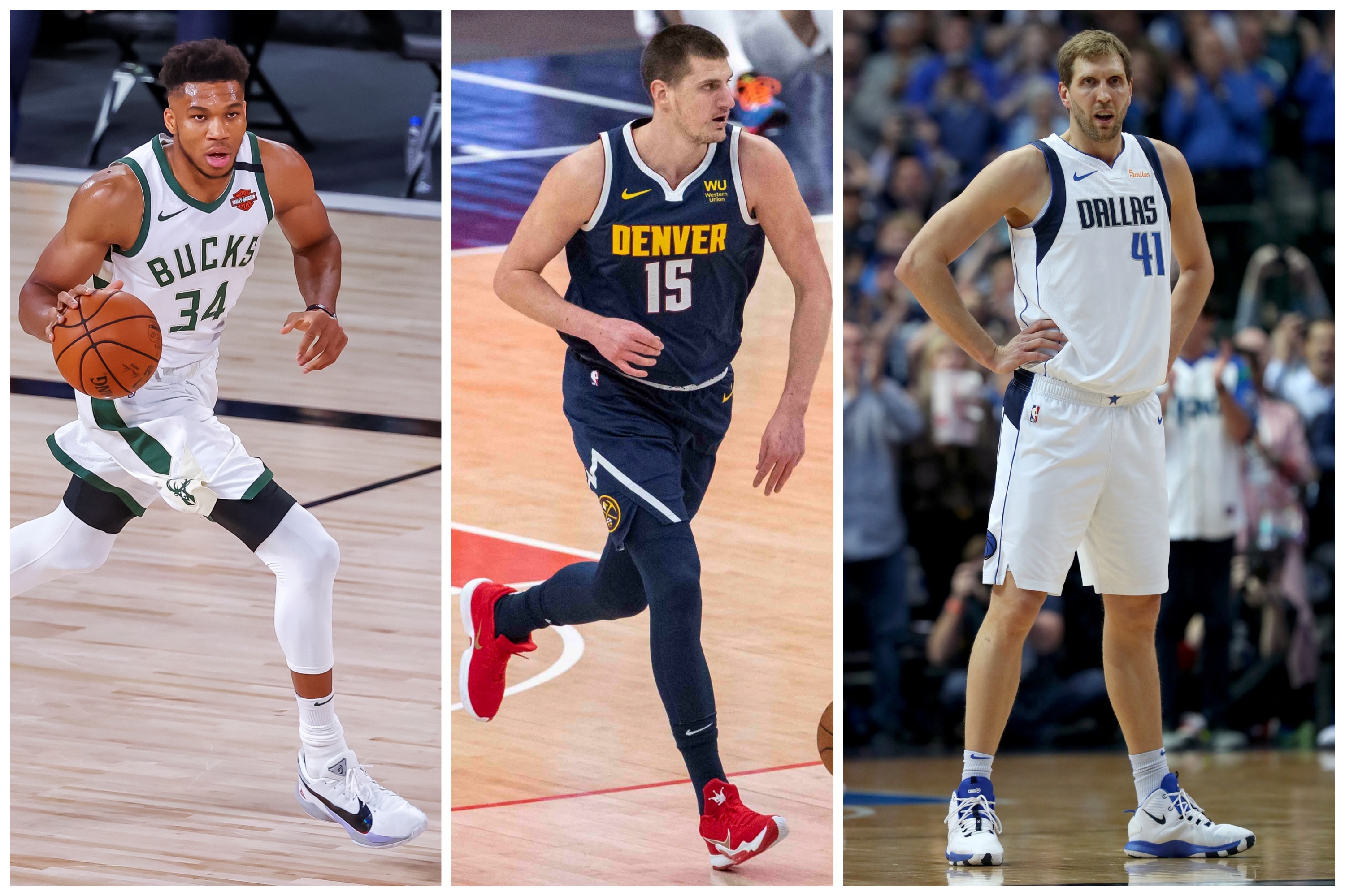 Janis Adetokumbo, Nikola Jokić, Dirk Novicki