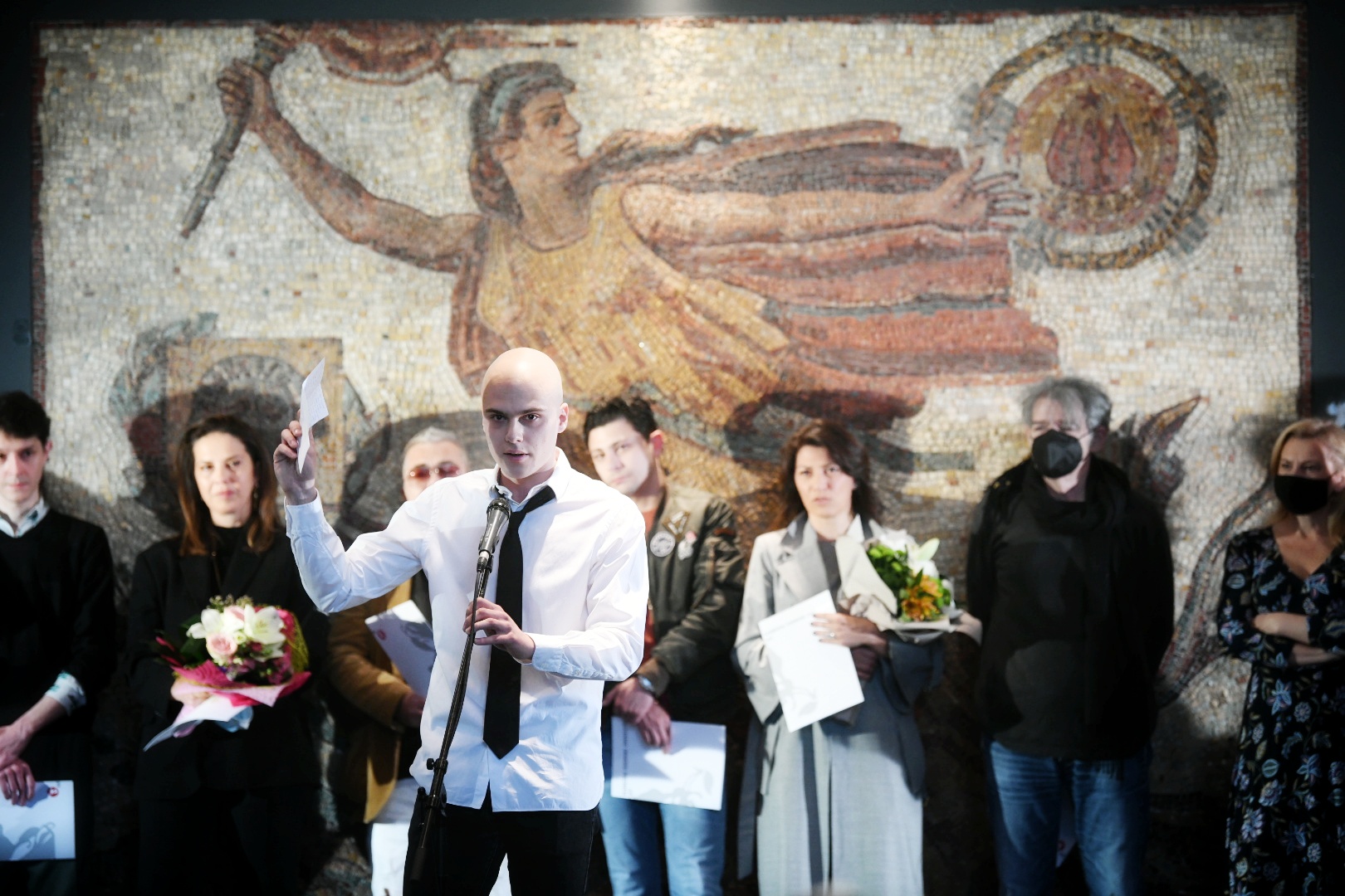 Beograd, 03.04.2021. Jugoslovensko dramsko pozorište, Dan JDP i dodela nagrada, prvi put se dodeljuje nagrada Nebojsa Glogovac, Glumac Miodrag Dragičević prvi je laureat novoustanovljene Nagrade "Nebojša Glogovac" Foto: Vesna Lalić/Nova.rs