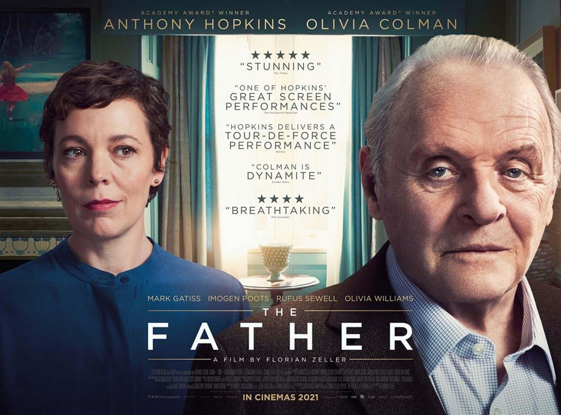 THE FATHER (2020)OLIVIA COLMANANTHONY HOPKINSFLORIAN ZELLER (DIR)SONY PICTURES CLASSICS/MOVIESTORE COLLECTION LTD