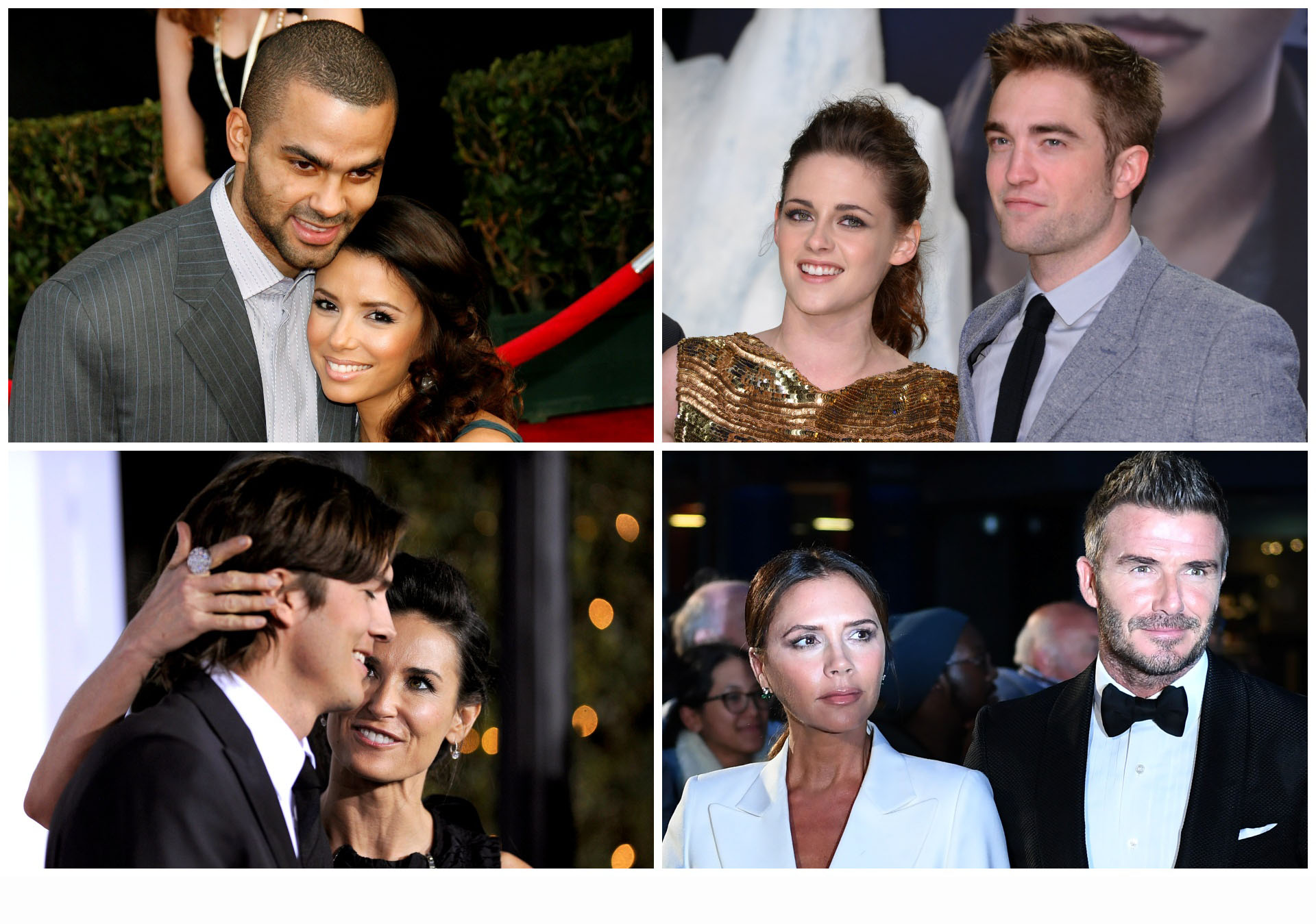 Eva longorija i Toni Parker, Kristen Stjuart i Robert Patinson, Ešton Kučer i Demi Mur, Dejvid i Viktorija Bekam kombo