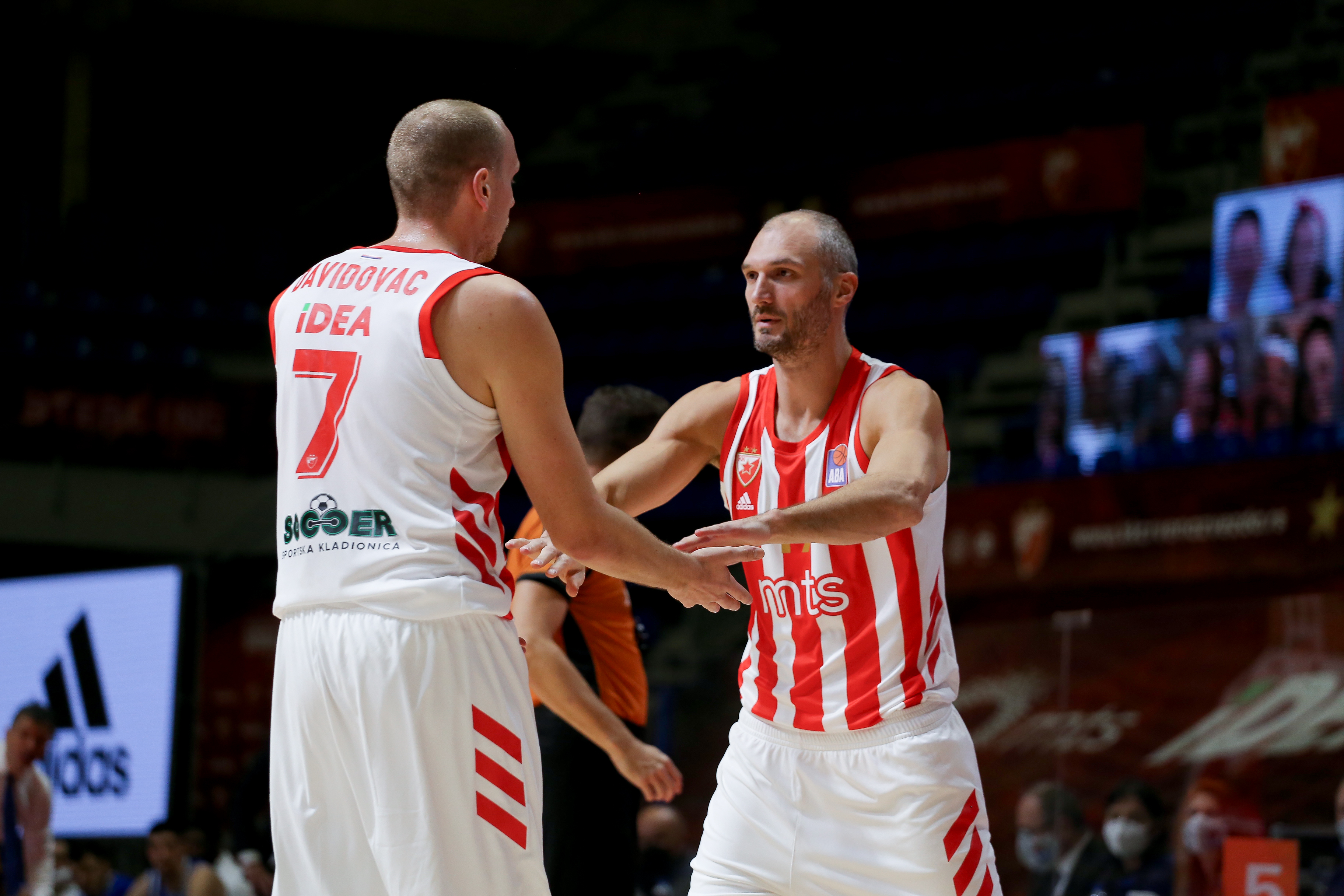 Dejan Davidovac Marko Simonovic Aba liga Crvena Zvezda - Buducnost in Belgrade, Serbia, 6.12.2020. (credit image &amp; photo: Djordje Kostic / STARSPORT)