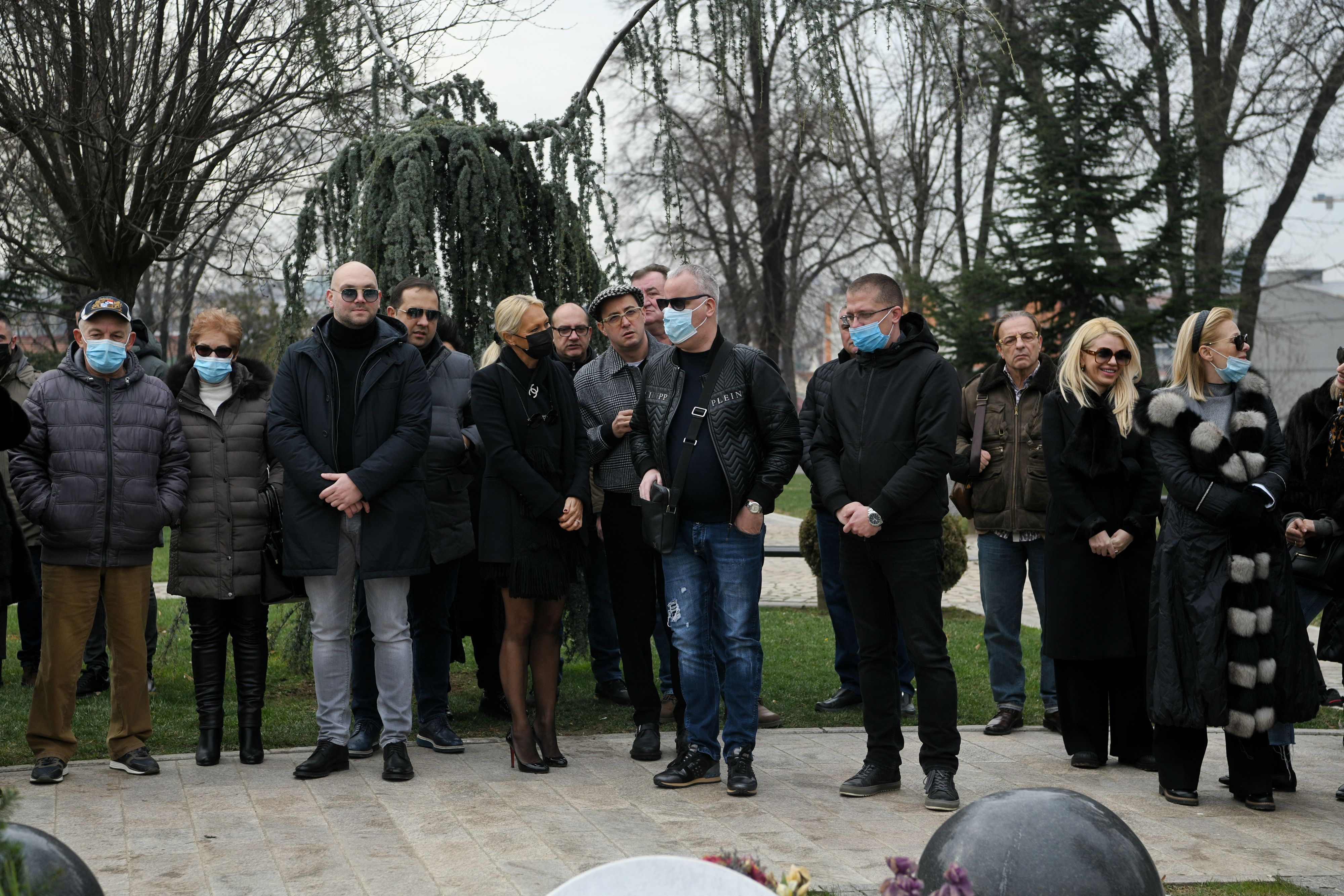 Beograd, 17.02.2021. Novo groblje, pomen Šaban Šaulić, parastos Foto: Filip Krainčanić/Nova.rs