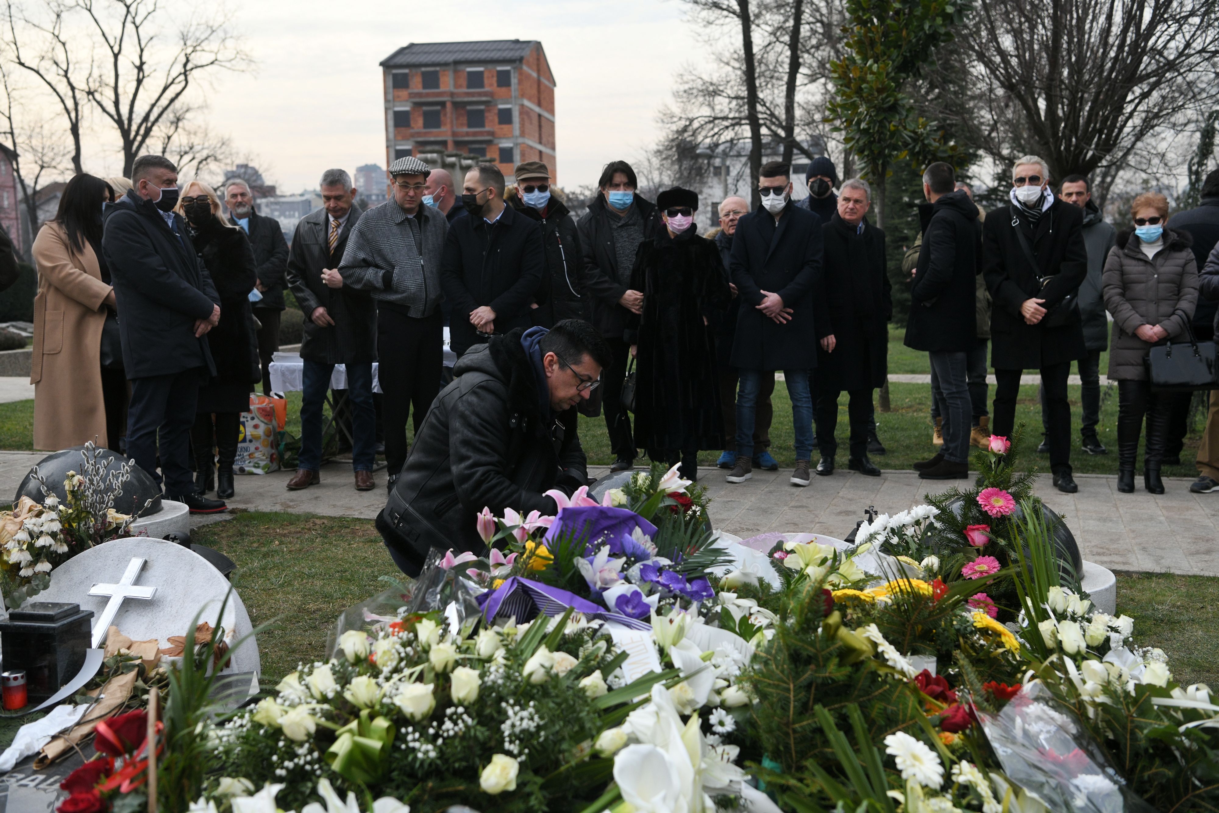 Beograd, 17.02.2021. Novo groblje, pomen Šaban Šaulić, parastos Foto: Filip Krainčanić/Nova.rs