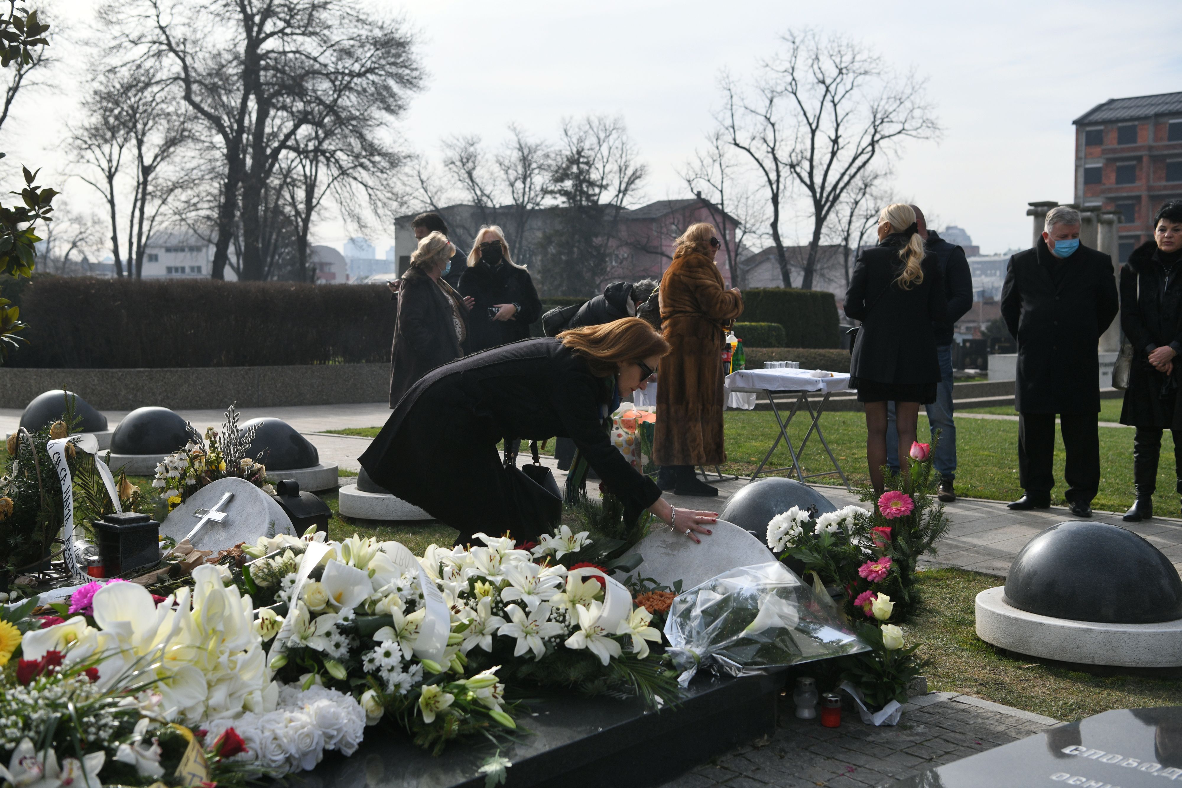Beograd, 17.02.2021. Novo groblje, pomen Šaban Šaulić, parastos Foto: Filip Krainčanić/Nova.rs
