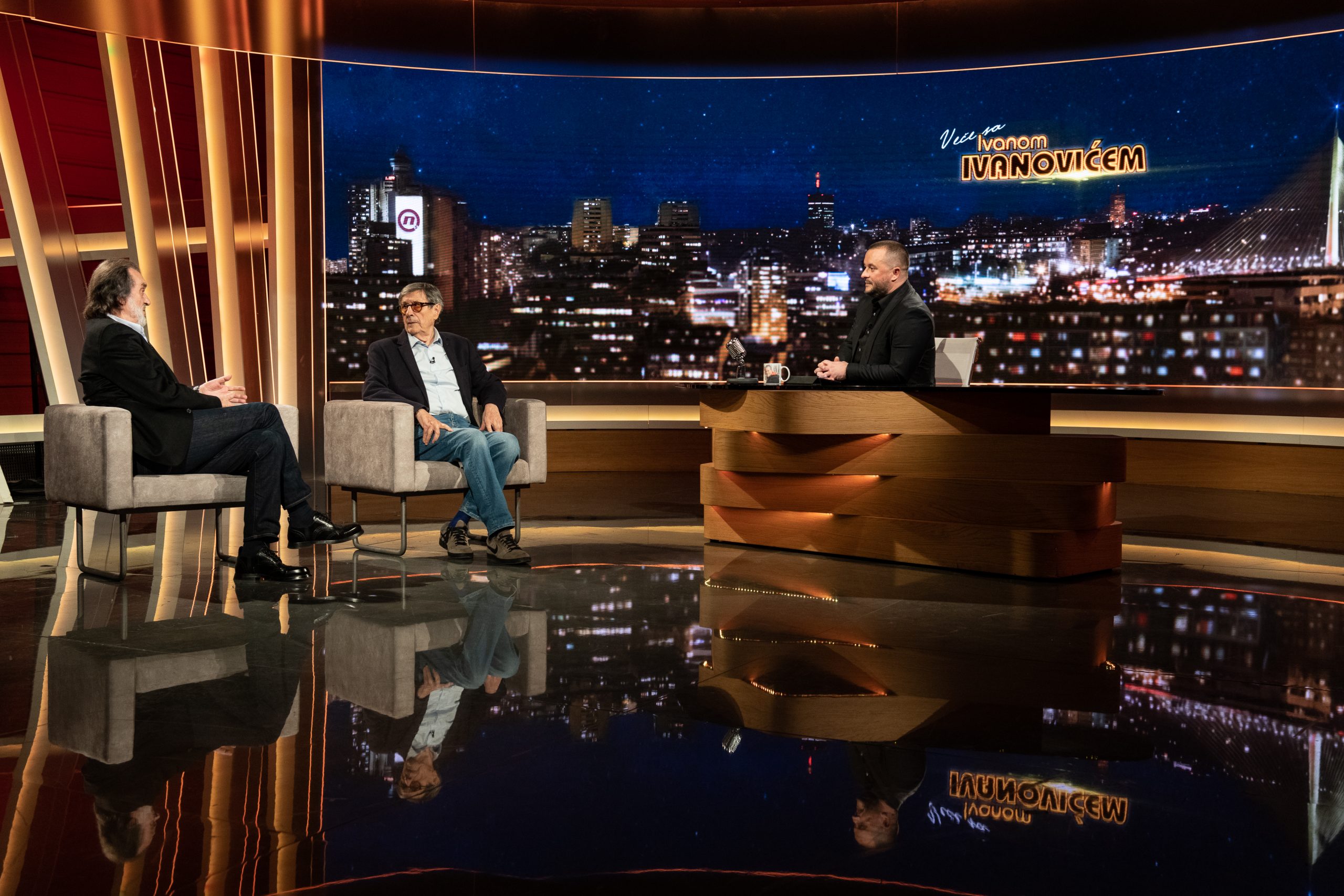 Vuk Drašković, Zdravko Šotra, emisija Veče sa Ivanom Ivanovićem Foto: Ivan Dinić/Nova S