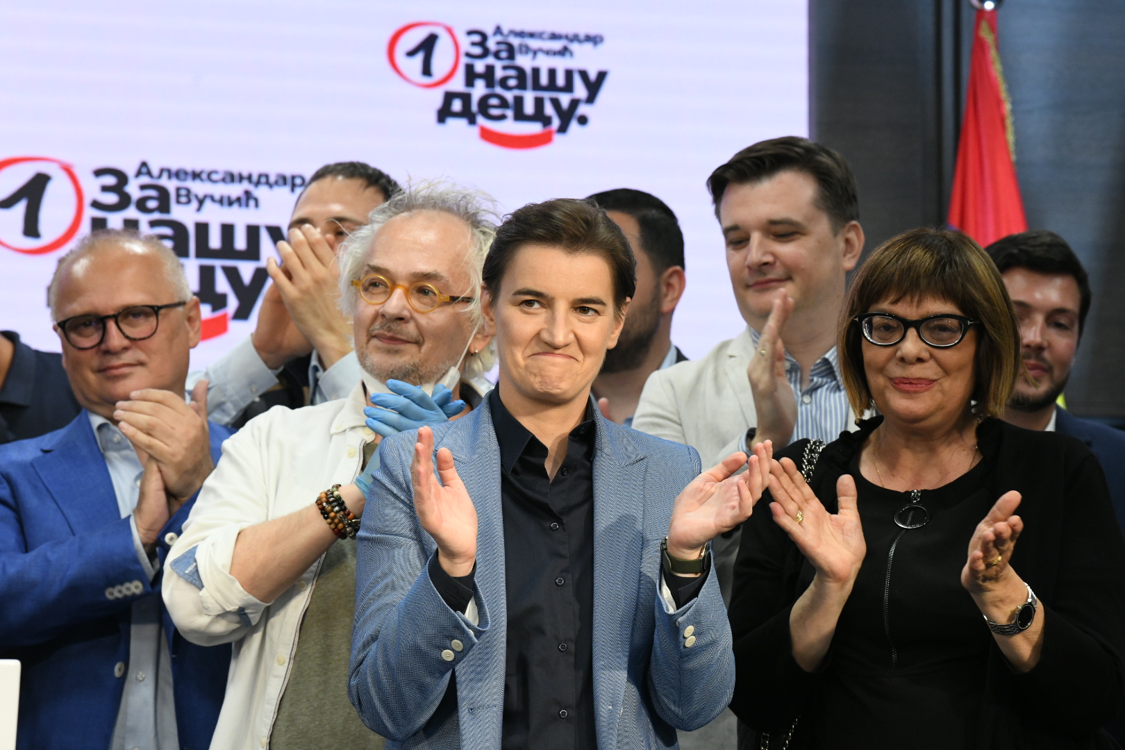 Beograd 21.06.2020. Goran Vesić, Ivan Tasovac, Ana Brnabić, Maja Gojković, SNS, Srpska napredna stranka, Izborni štab, Izbori2020 Foto: Vesna Lalić/Nova.rs