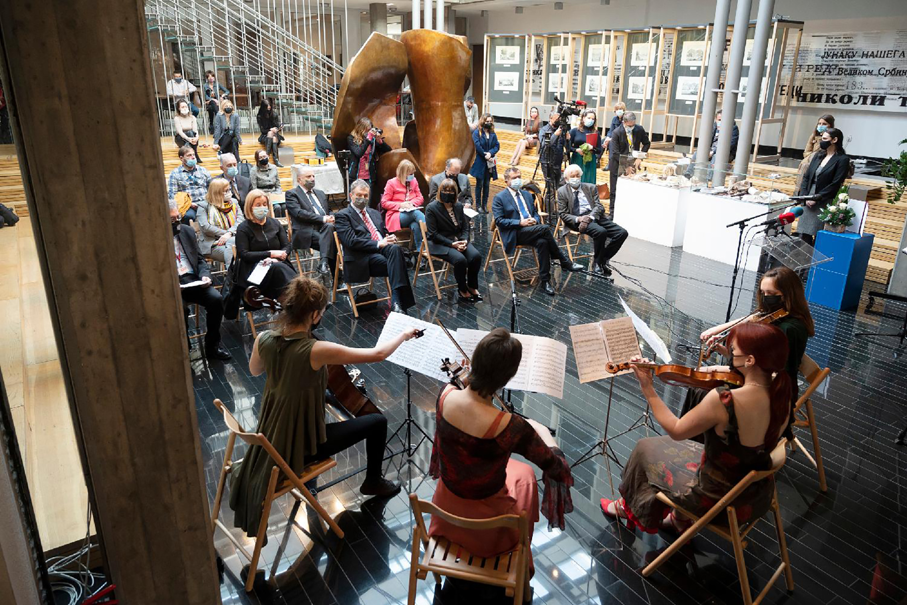 Mesto: Beograd
Datum: Fri Feb 26 11:53:13 CET 2021
Dogadjaj: KULTURA -  svečanost povodom 189 godina postojanja Narodne biblioteke Srbije

Ličnosti: Maja Gojković
Izvor: FoNet/Kabinet
