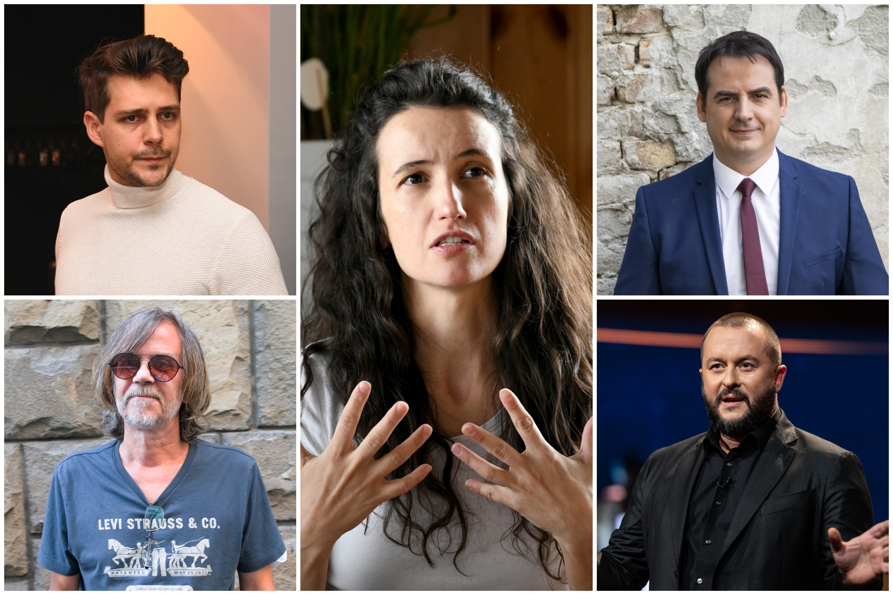 Miloš Biković, Srđan Žika Todorović, Srdjan Žika Todorović, Milica Glogovac, Zoran Kesić, Ivan Ivanović, kombo Foto: Arhiva/Ivan Dinić/Nova S