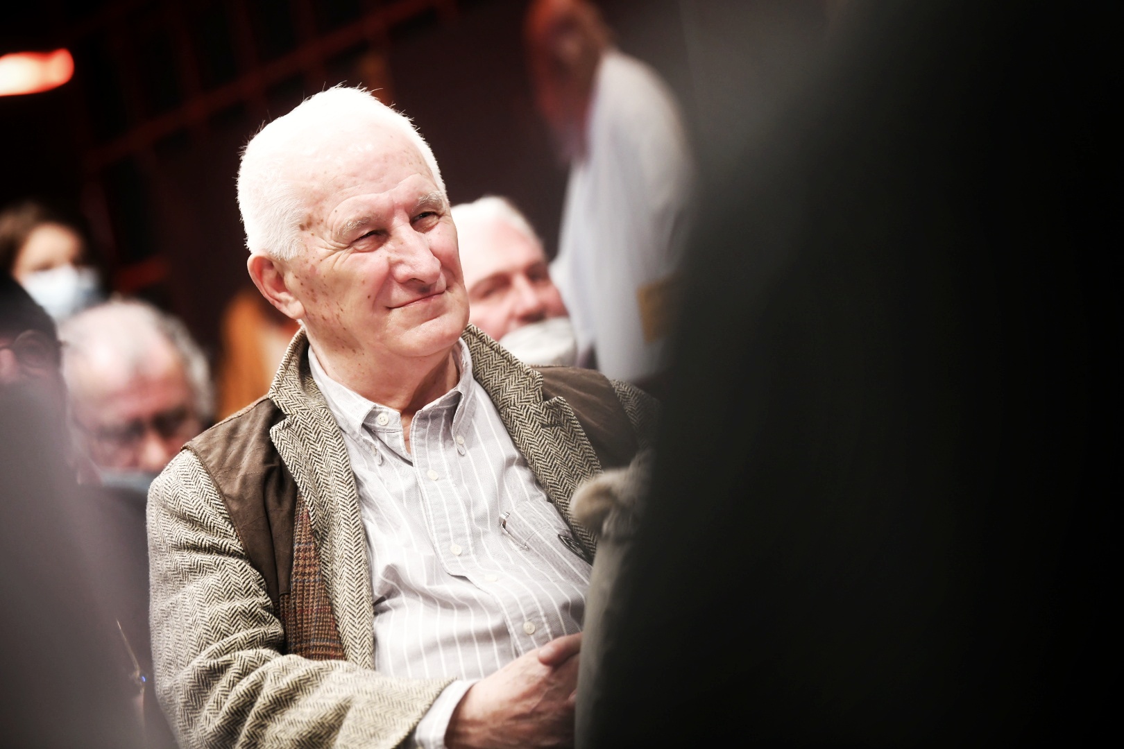 Beograd 27. februar 2021. Dodela Dobricinog prstena glumcu Petru Bozovicu u Narodnom pozorištu, u foajeu Scene Rasa Plaovic Foto:Vesna Lalić/Nova.rs