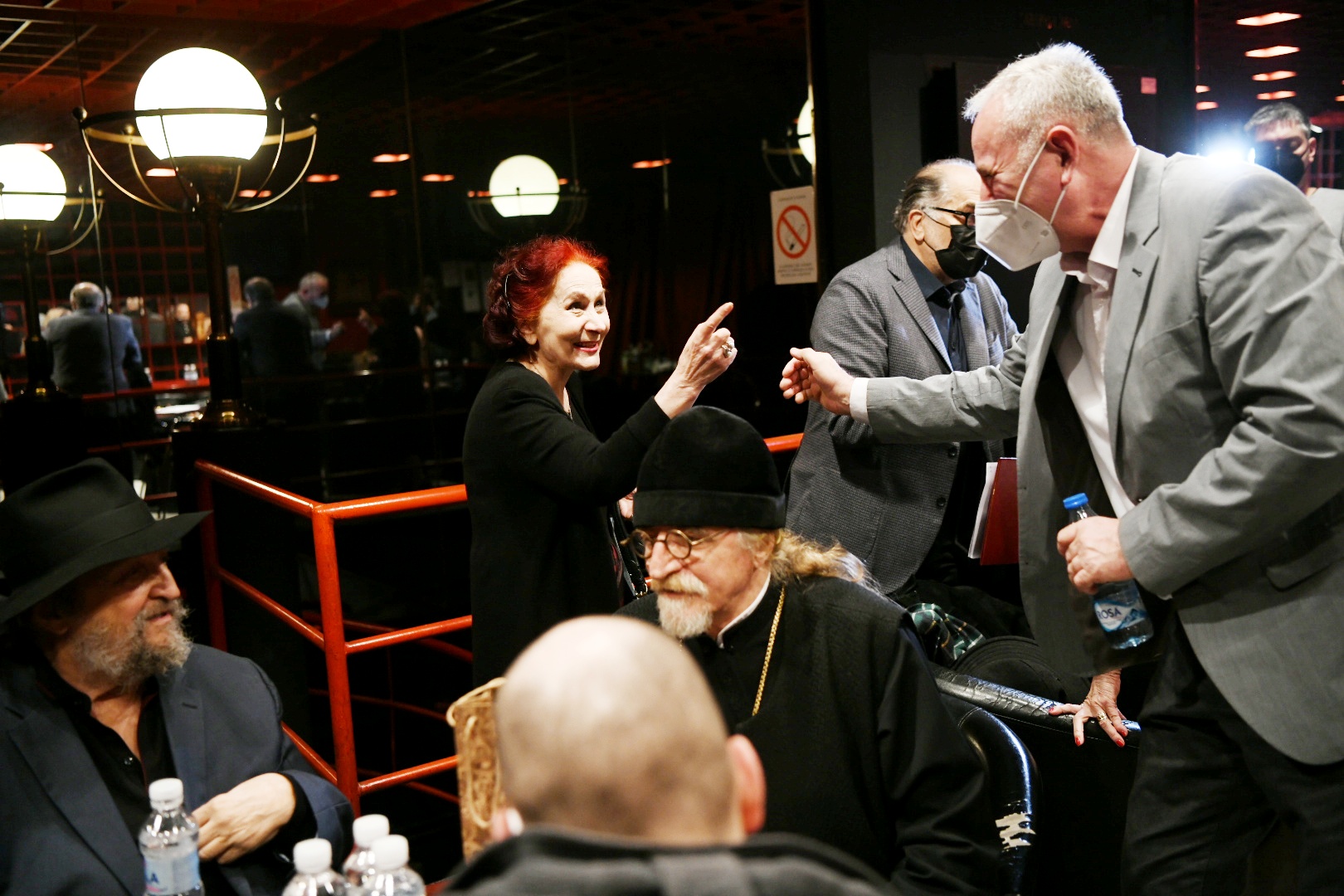 Beograd 27. februar 2021. Dodela Dobricinog prstena glumcu Petru Bozovicu u Narodnom pozorištu, u foajeu Scene Rasa Plaovic Foto:Vesna Lalić/Nova.rs