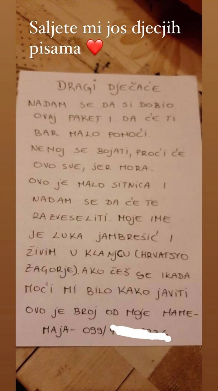 Pismo decaka, decak, hrvatska, zemljotres Ida Prester