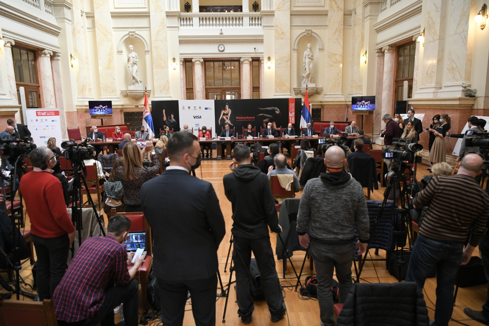 Beograd, 03.03.2021 Skupština, Konferencija za novinare, kzš, Beogradski festival igre Foto: Dragan Mujan/Nova.rs