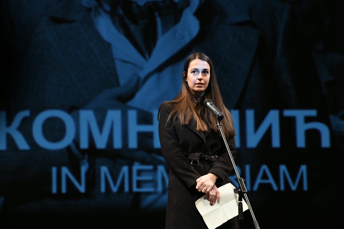 Beograd 11. mart 2021. Komemoracija povodom smrti glumca Borisa Komnenica na Velikoj sceni Narodnog pozorišta u Beogradu Foto:Vesna Lalić/Nova.rs