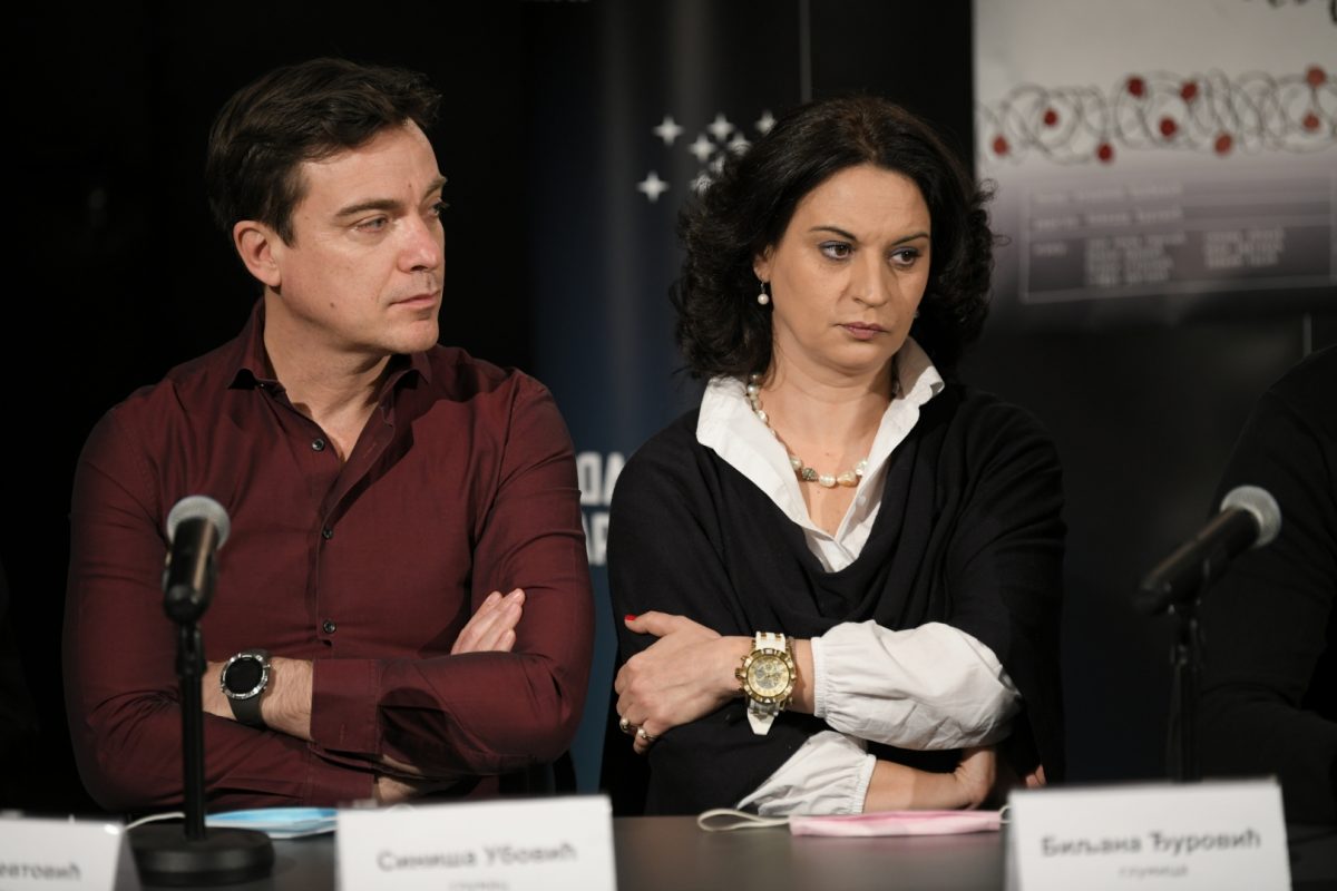 Beograd 09.03.2021. Siniša Ubović, Biljana Đurović, Biljana Djurović. Predstava Berači snova, pozorište Zvezdara teatar, konferencija za novinare, kzn, kzš Foto: Dragan Mujan/Nova.rs